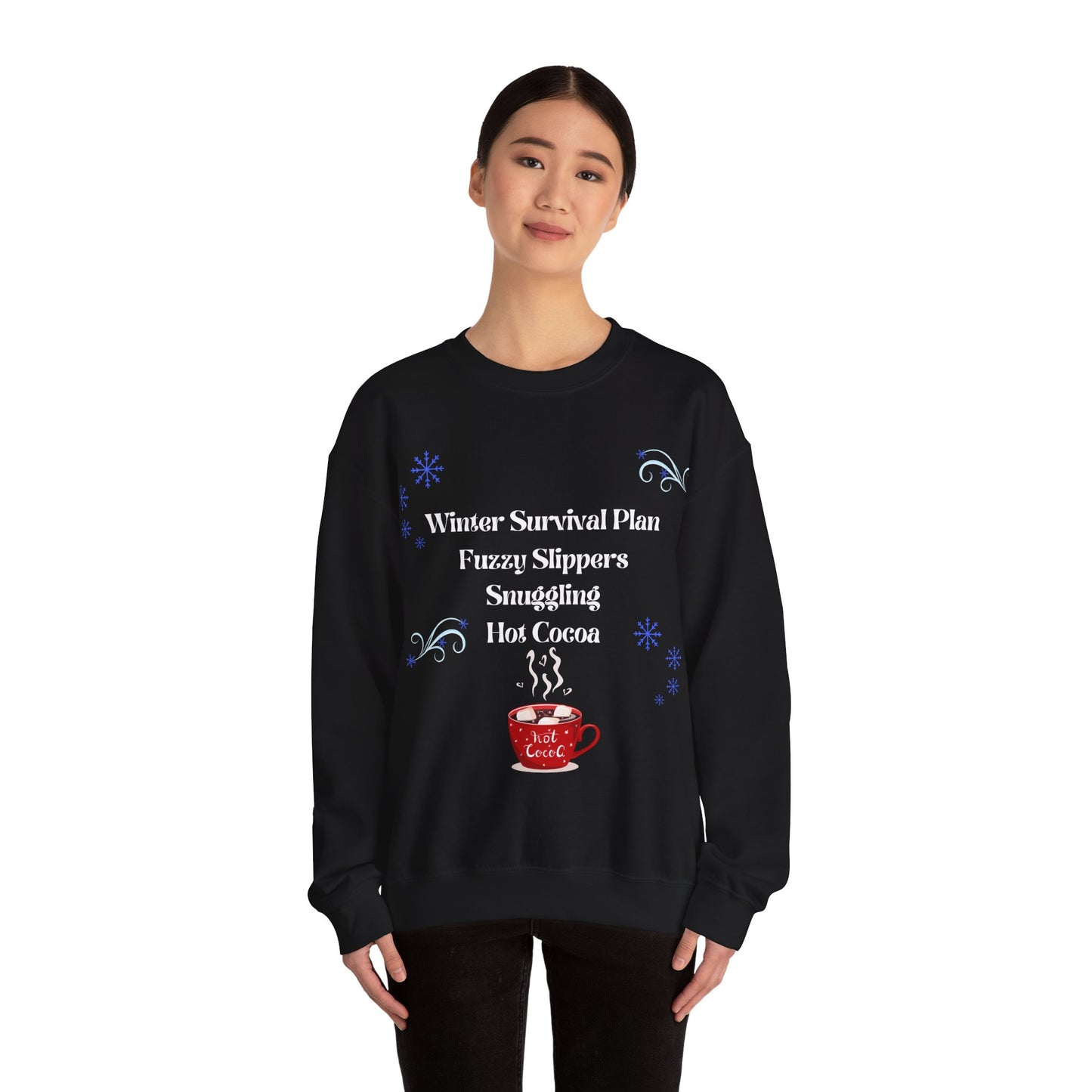 Winter Survival Plan Unisex Heavy Blend Crewneck Sweatshirt
