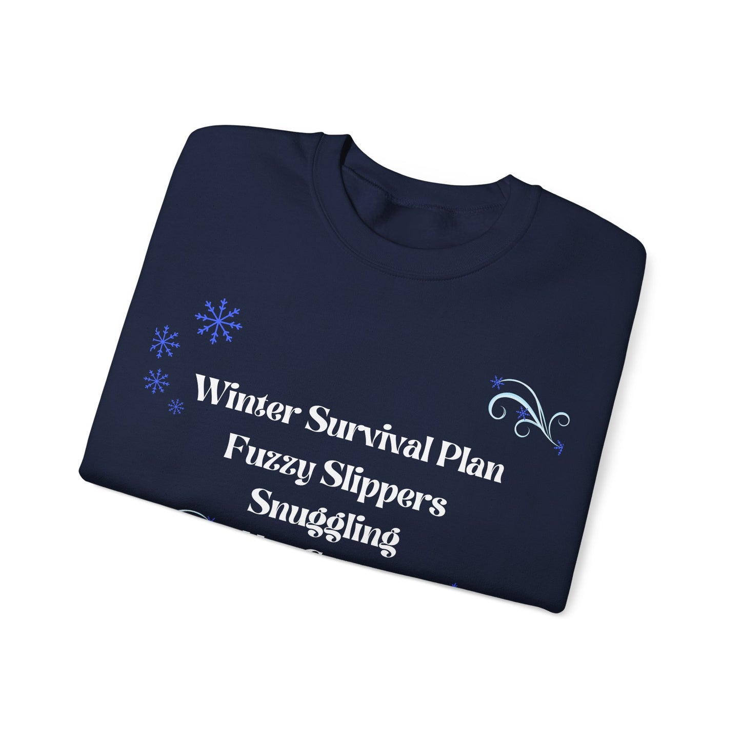 Winter Survival Plan Unisex Heavy Blend Crewneck Sweatshirt