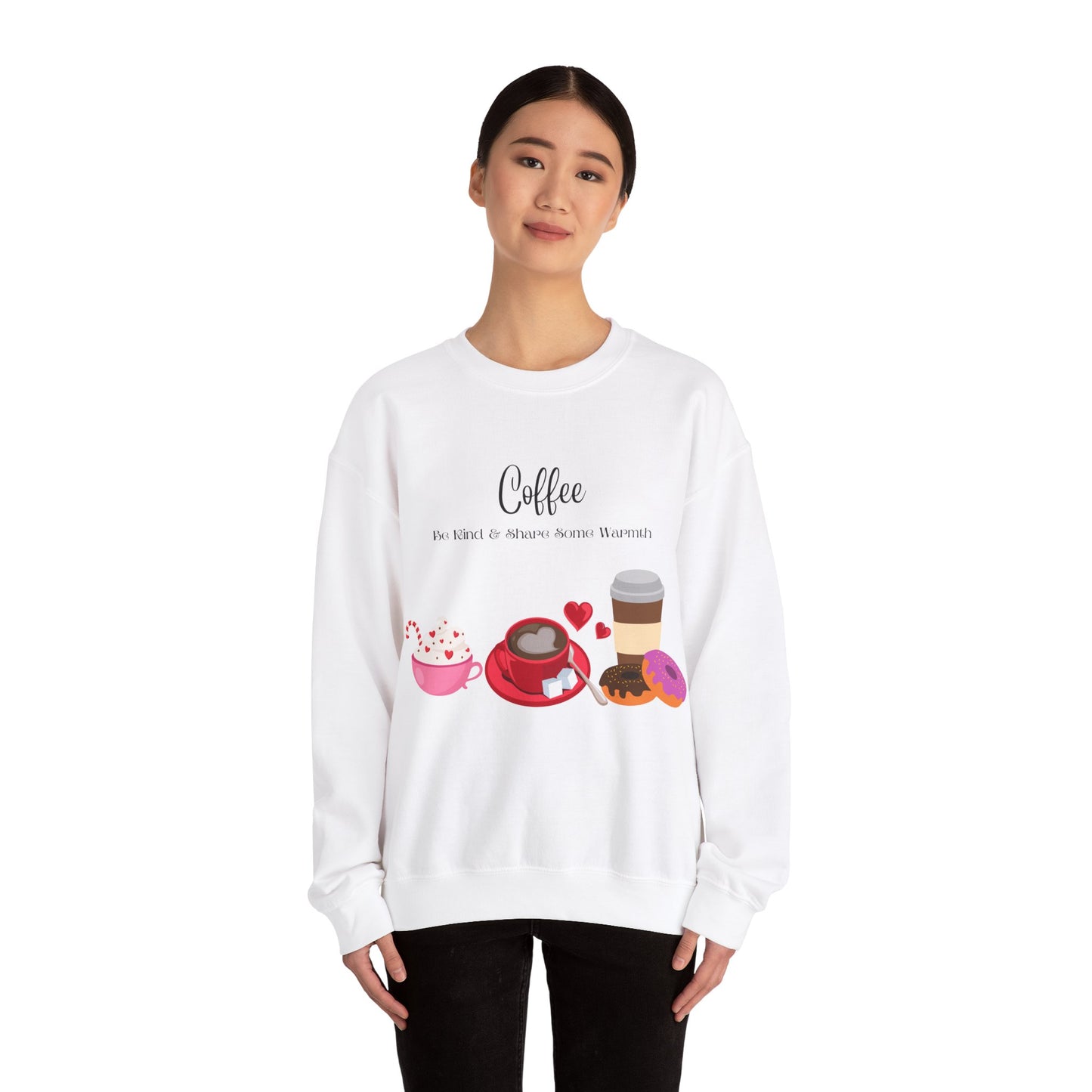 Coffee Share Warmth, Unisex Heavy Blend™ Crewneck Sweatshirt