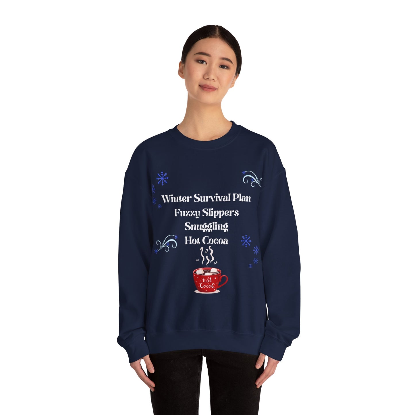 Winter Survival Plan Unisex Heavy Blend Crewneck Sweatshirt