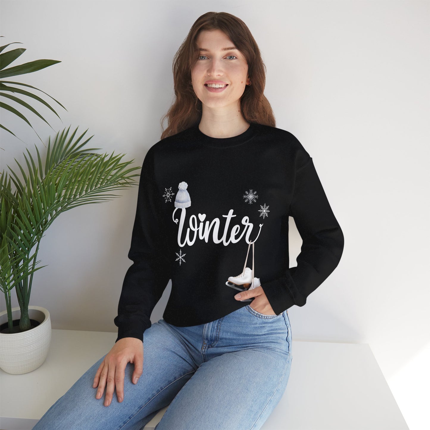 Winter Fun, Skater Sweatshirt, Winter Holiday, Skaters Mom, Winter Sport Sweatshirt