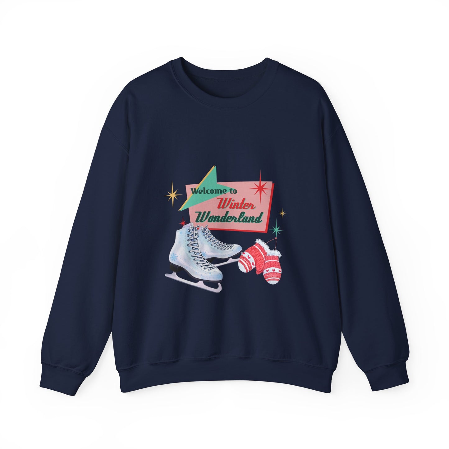 Welcome Winter Wonderland Sweatshirt, Holiday Fun shirt, Ice Skating Sweatshirt, Winter Sports Shirt, Plus Sizes