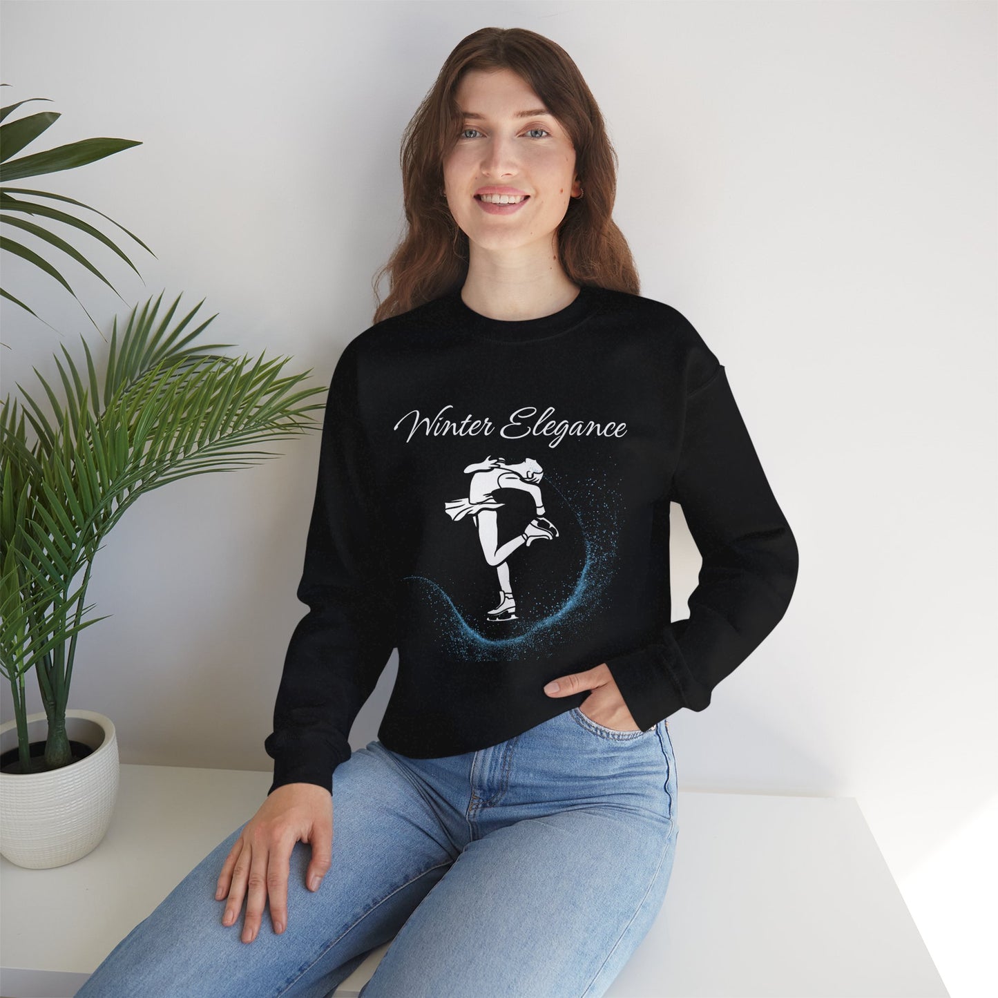 Winter Elegance Figure Skating Sweatshirt, Skating Lover, Gift for Her, Gift for Him, Olympic Sweater, Skater Moms, Winter Sport Sweatshirt