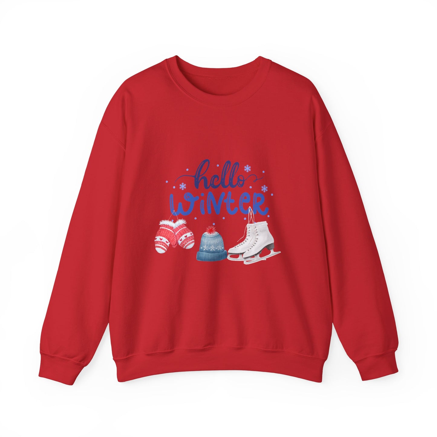 Hello Winter Skating Sweatshirt, Figure Skating Fan Sweatshirt, Olympic Skating Sweater, Girls Skating Dreamer Sweater