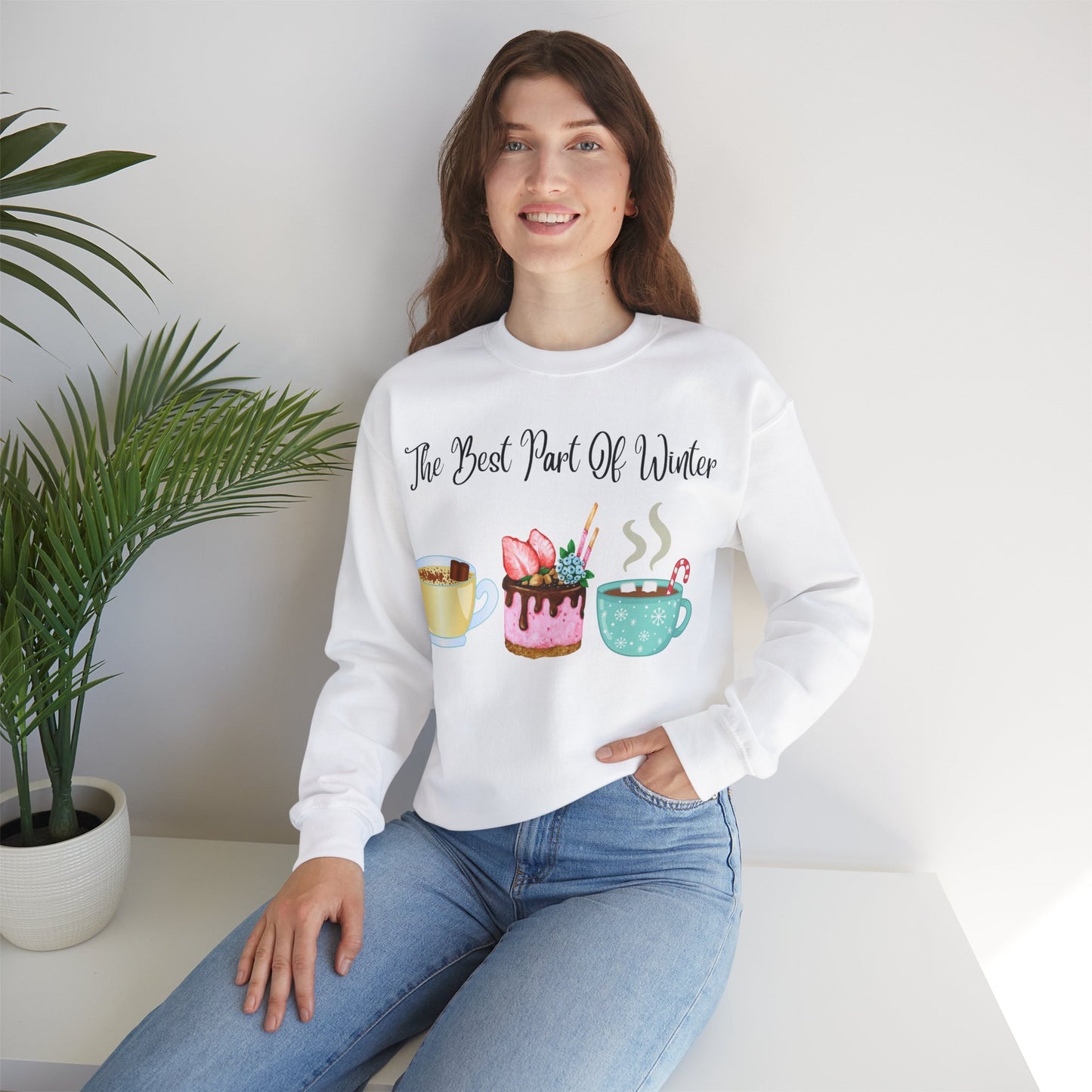 Coffee Lover, Winter Warm Drinks, Cozy Coffee, Lovers of Hot Chocolate, Holiday Season Gift The Best Part of Winter Unisex Sweatshirt