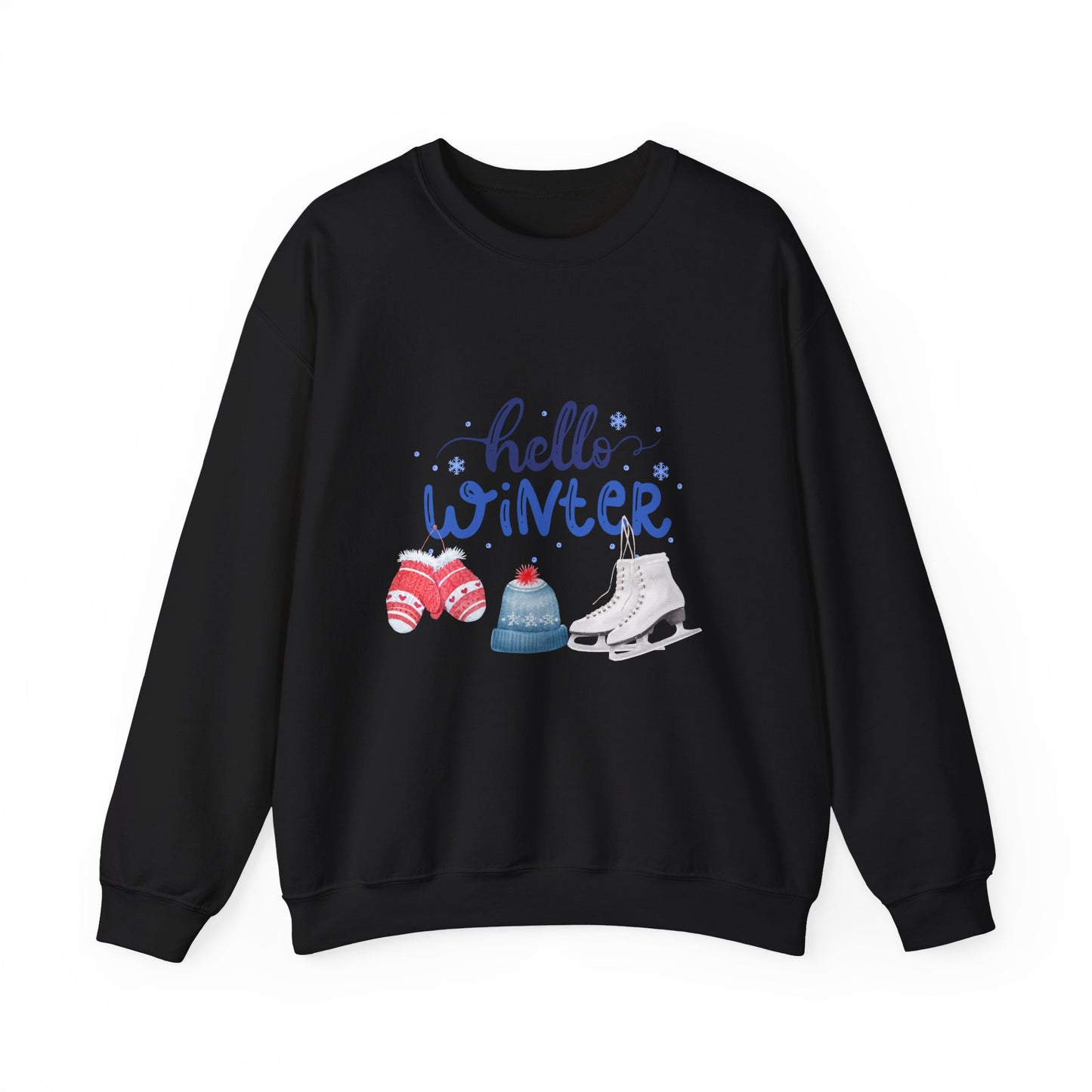 Hello Winter Skating Sweatshirt, Figure Skating Fan Sweatshirt, Olympic Skating Sweater, Girls Skating Dreamer Sweater