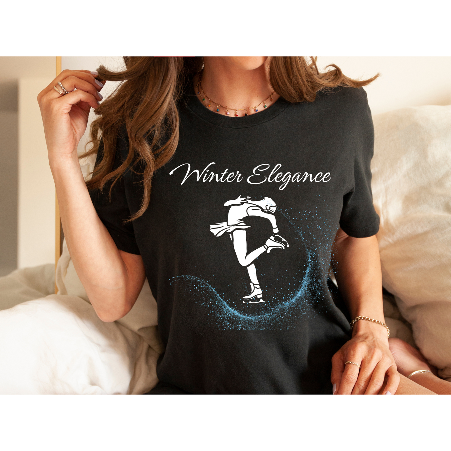 Winter Elegance Figure Skating T-shirt, Skating Lover Shirt, Winter Sports, Olympic Tee, Unisex Tee, Plus Sizes