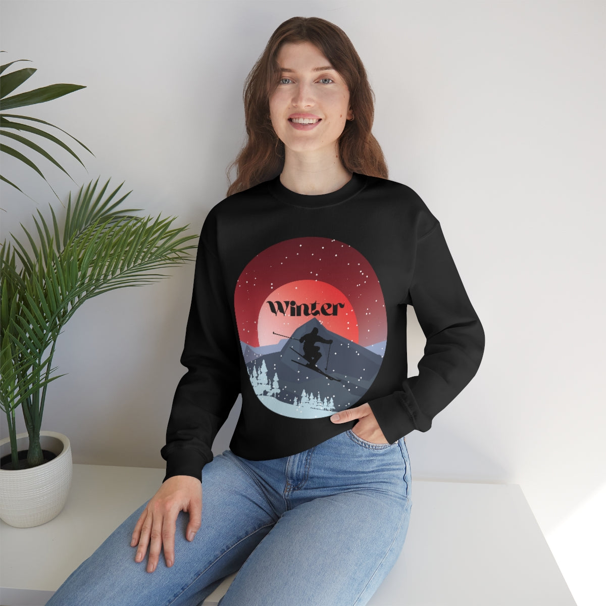 Skiing Sweatshirt, Holiday Season Gift, Winter Sports Shirt, Family Vacation Clothing, Winter Sport Lovers, Men's Sweater, Women's Shirt