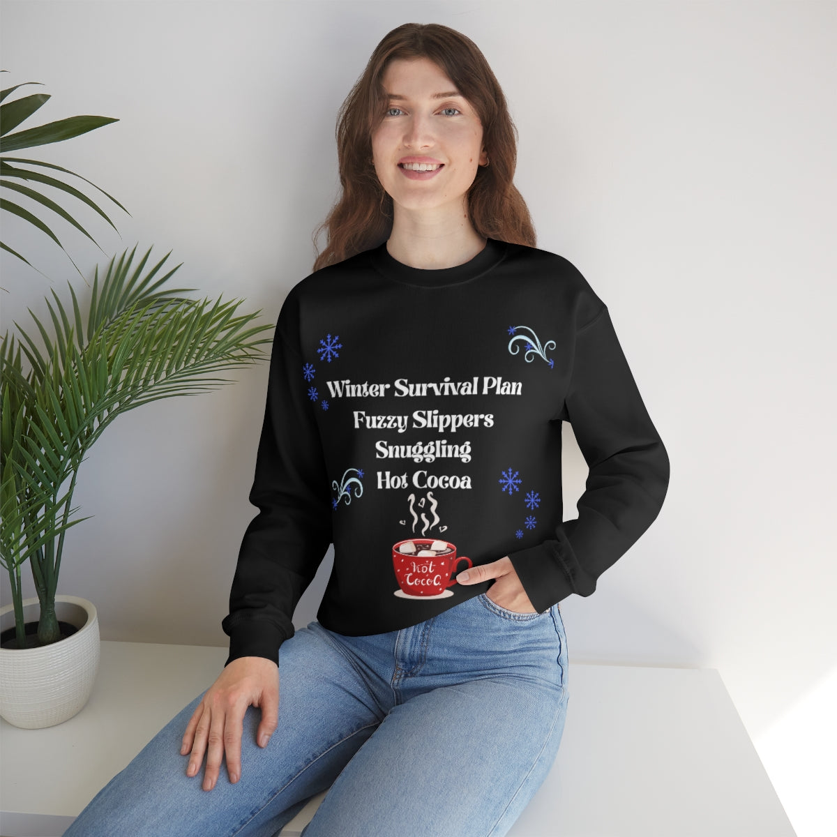 Winter Survival Plan Unisex Heavy Blend Crewneck Sweatshirt