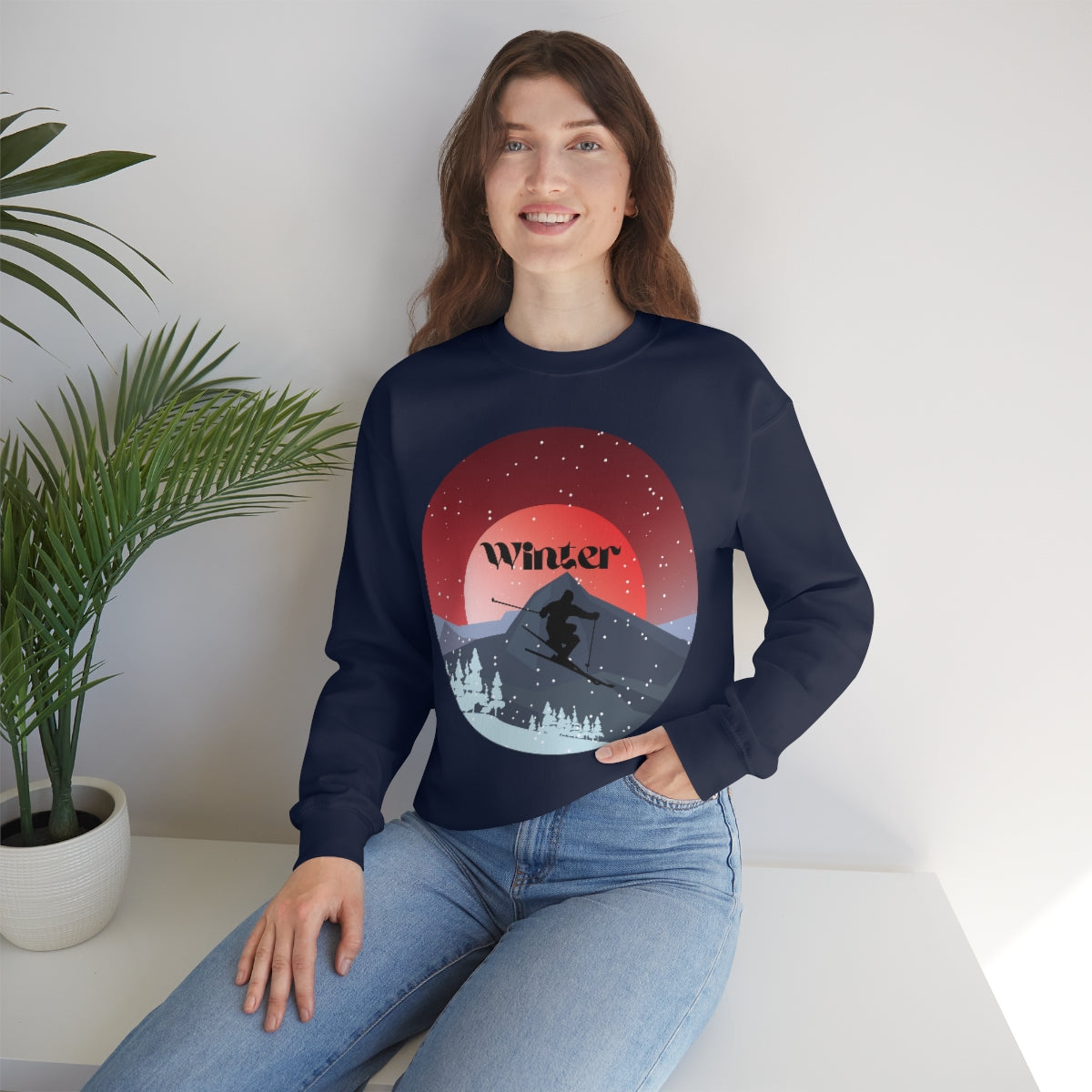 Skiing Sweatshirt, Holiday Season Gift, Winter Sports Shirt, Family Vacation Clothing, Winter Sport Lovers, Men's Sweater, Women's Shirt