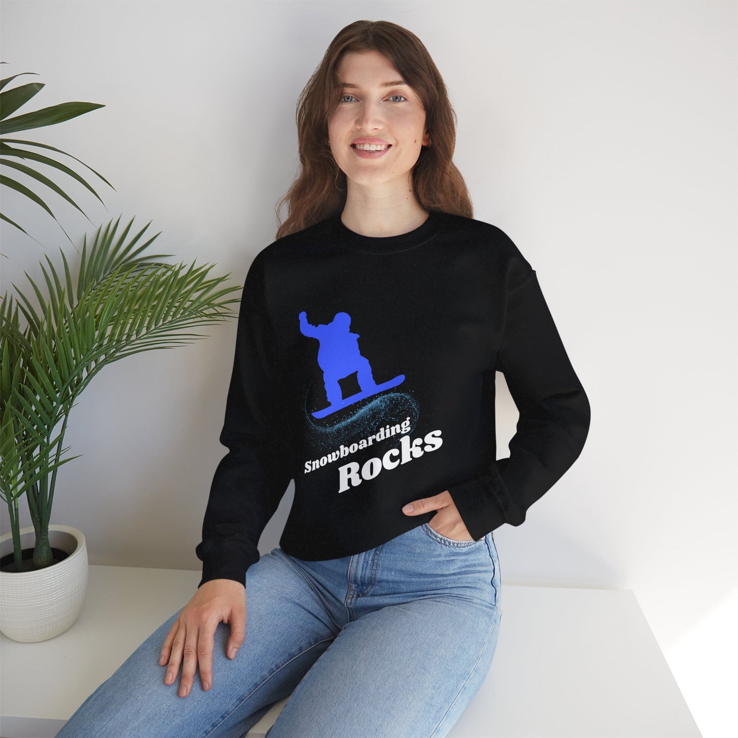 Snowboarding Rocks Sweatshirt, Winter Season, Holiday Season Gift, Olympic Sport, Winter Sports Lovers, Unisex Sweatshirt