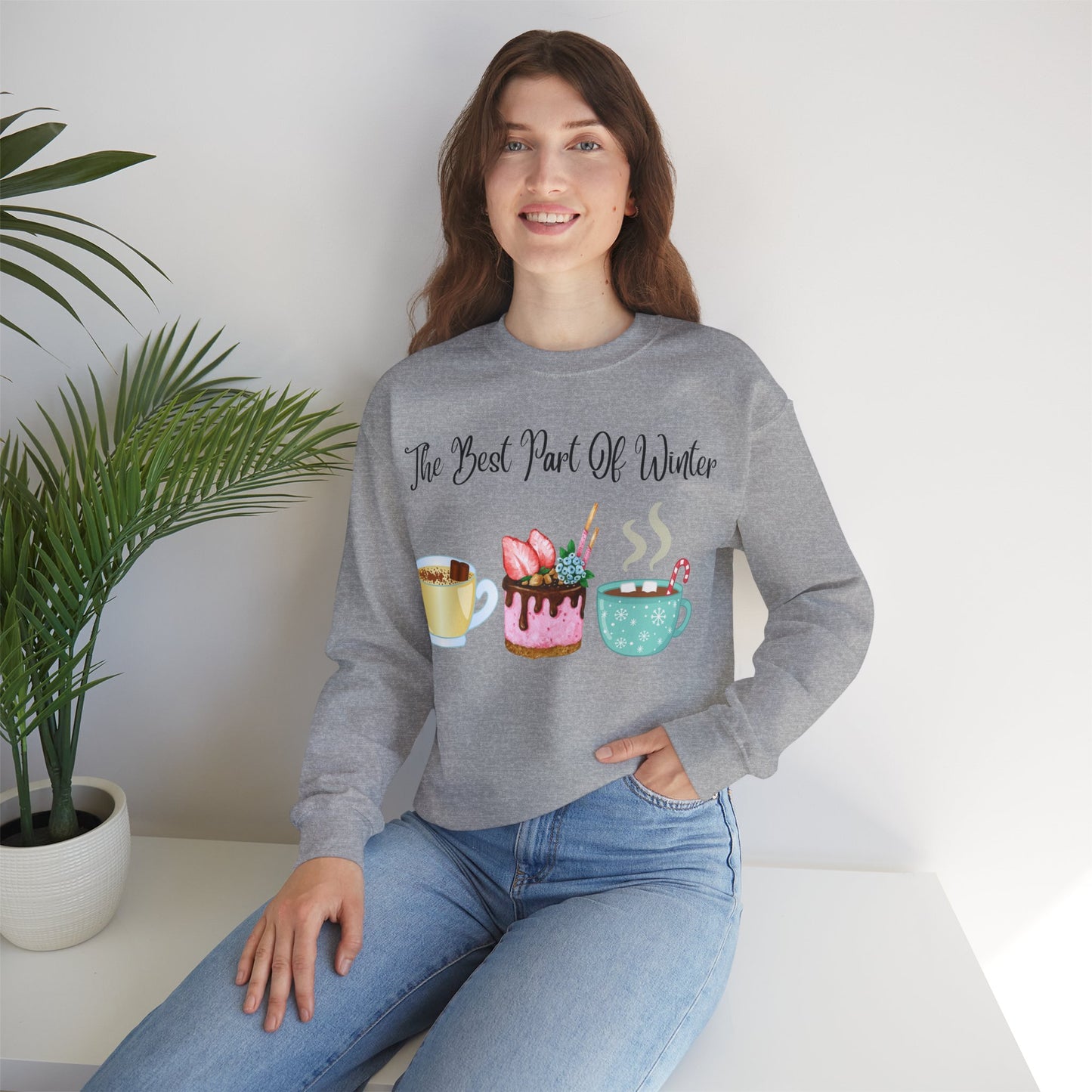 Coffee Lover, Winter Warm Drinks, Cozy Coffee, Lovers of Hot Chocolate, Holiday Season Gift The Best Part of Winter Unisex Sweatshirt