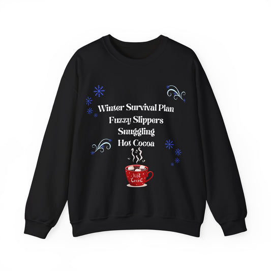 Winter Survival Plan Unisex Heavy Blend Crewneck Sweatshirt