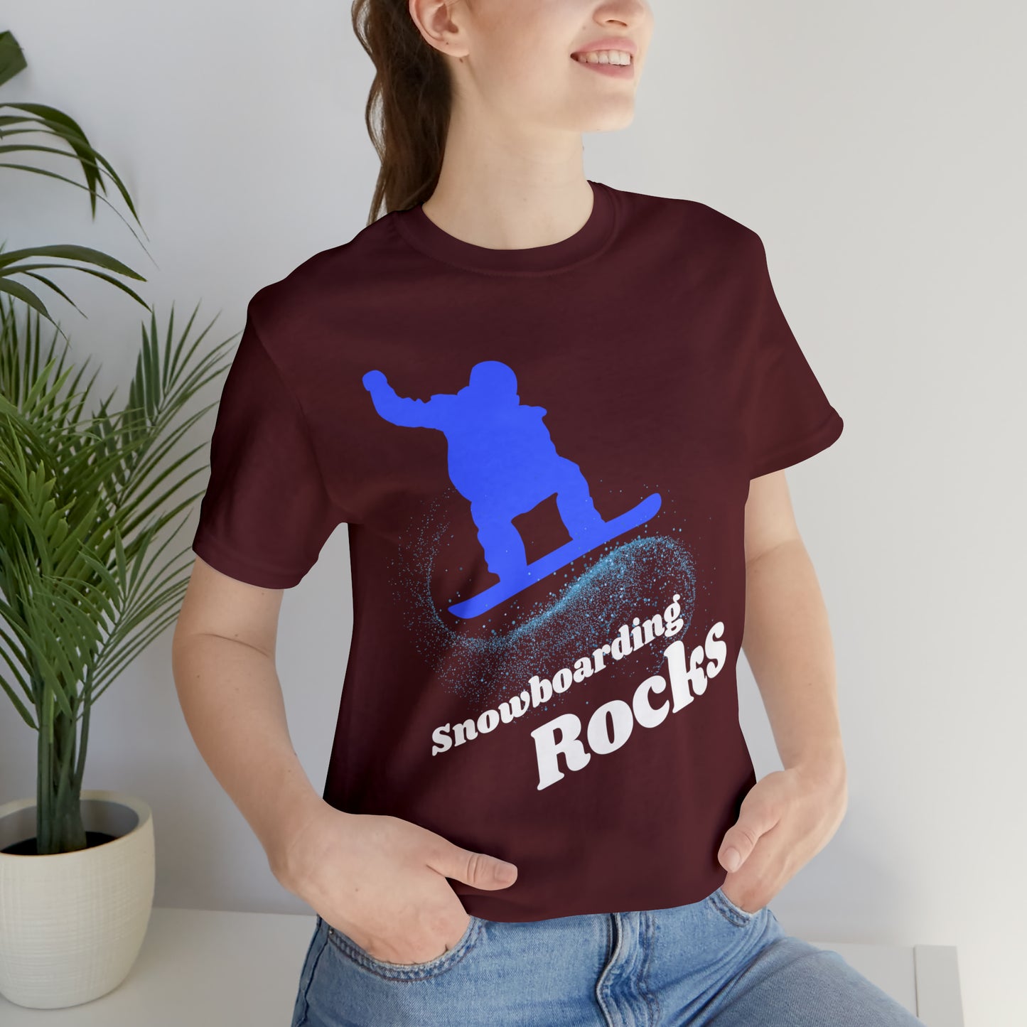 Snowboarding Rocks T-shirt, Winter Sports Shirt, Holiday Season Shirt, Olympic Sport, Snow Lovers, Unisex Tee