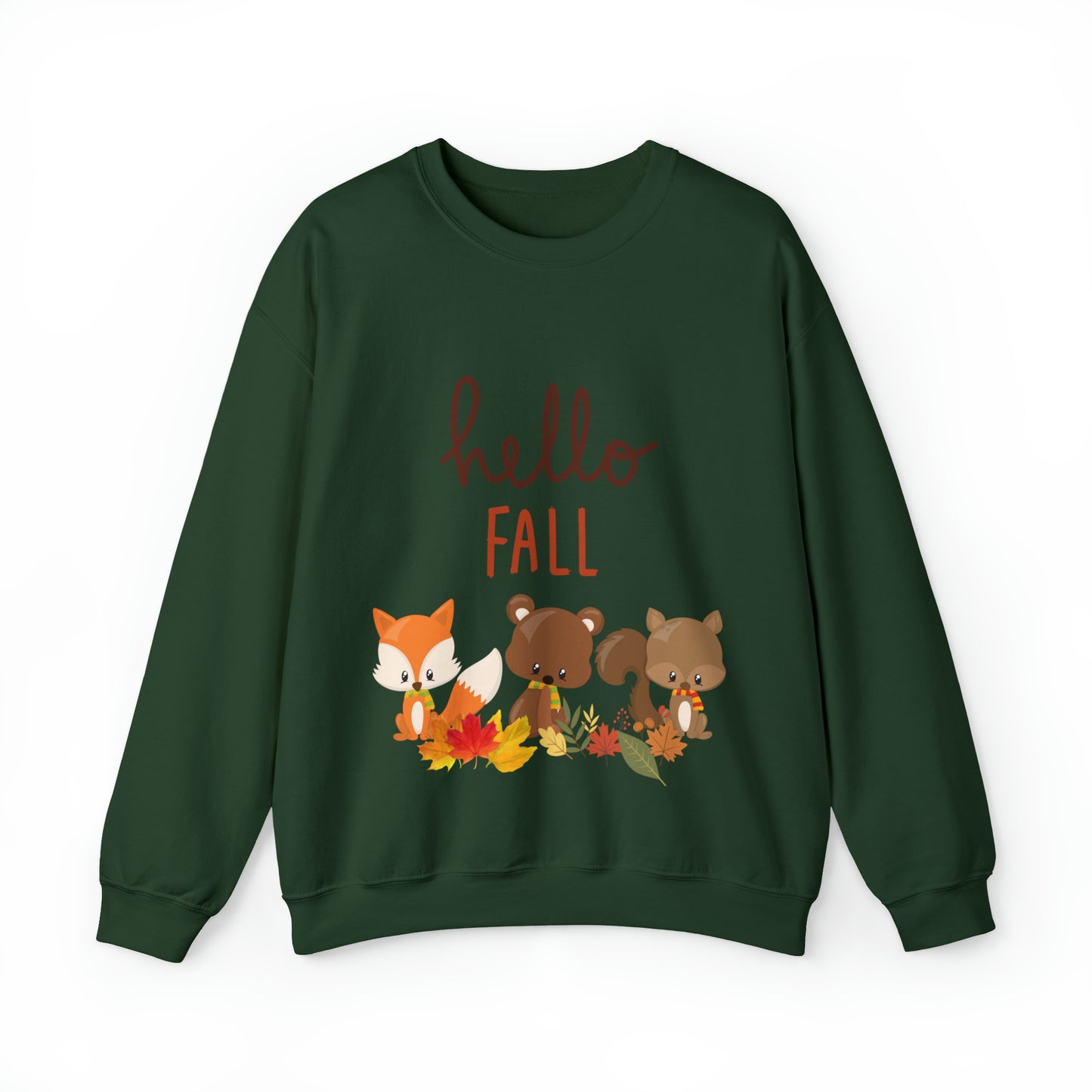 Hello Fall Critters Sweatshirt, Autumn Weather Sweatshirt, Fall Vibes, Happy Fall Shirt, Plus Sizes, Unisex Sweatshirt