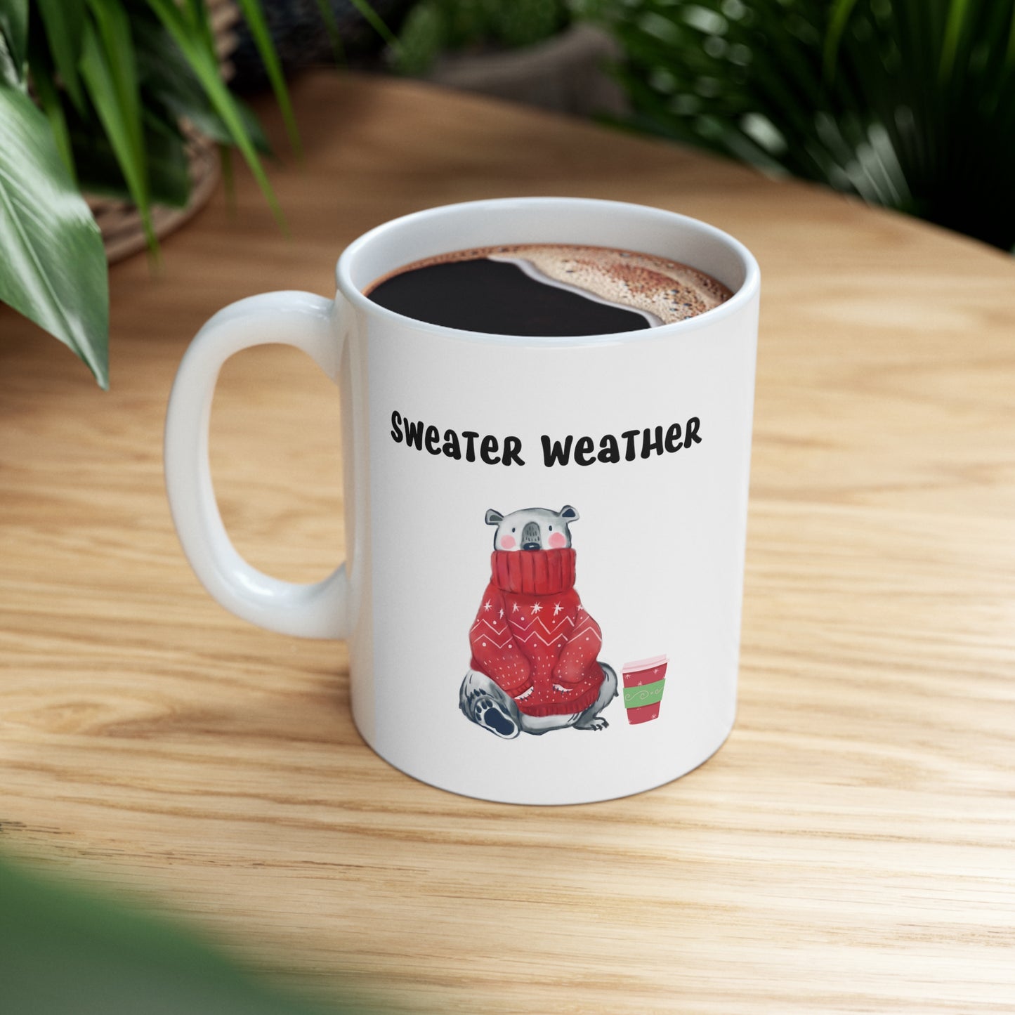 Cute Polar Bear Sweater Weather Ceramic Mug 11oz