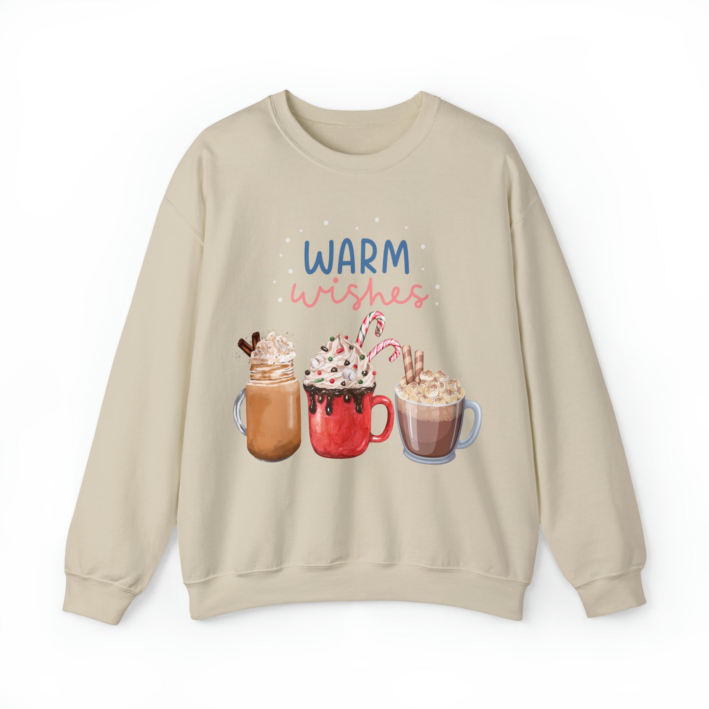 Warm Wishes with Coffee Sweatshirt, Winter Weather, Coffee Lovers Sweater, Warm Cozy Drinks Sweatshirt