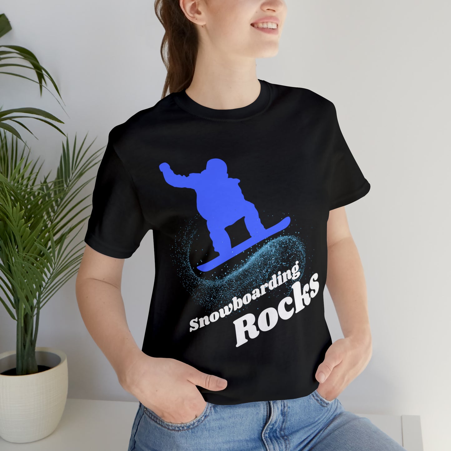 Snowboarding Rocks T-shirt, Winter Sports Shirt, Holiday Season Shirt, Olympic Sport, Snow Lovers, Unisex Tee