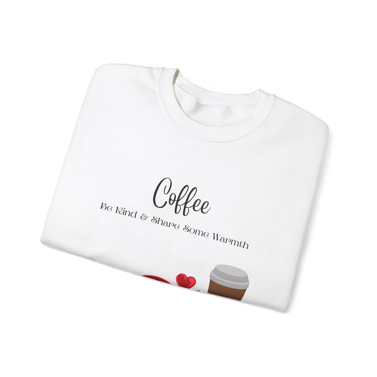 Coffee Share Warmth, Unisex Heavy Blend™ Crewneck Sweatshirt