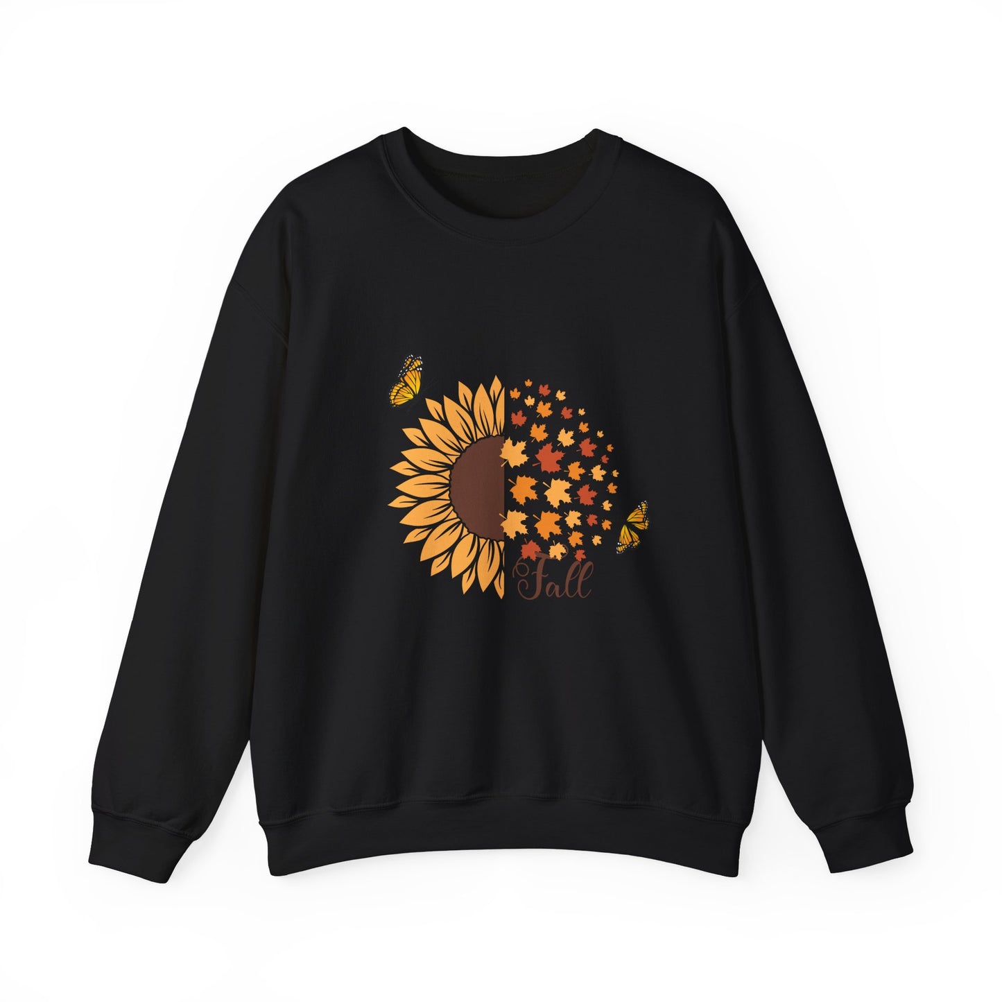 Fall Sunflower Butterflies Sweatshirt, Hello Autumn Shirt, Gift for Her, Gift for Him,Fall Vibes shirt Unisex Sweatshirt, Plus Sizes
