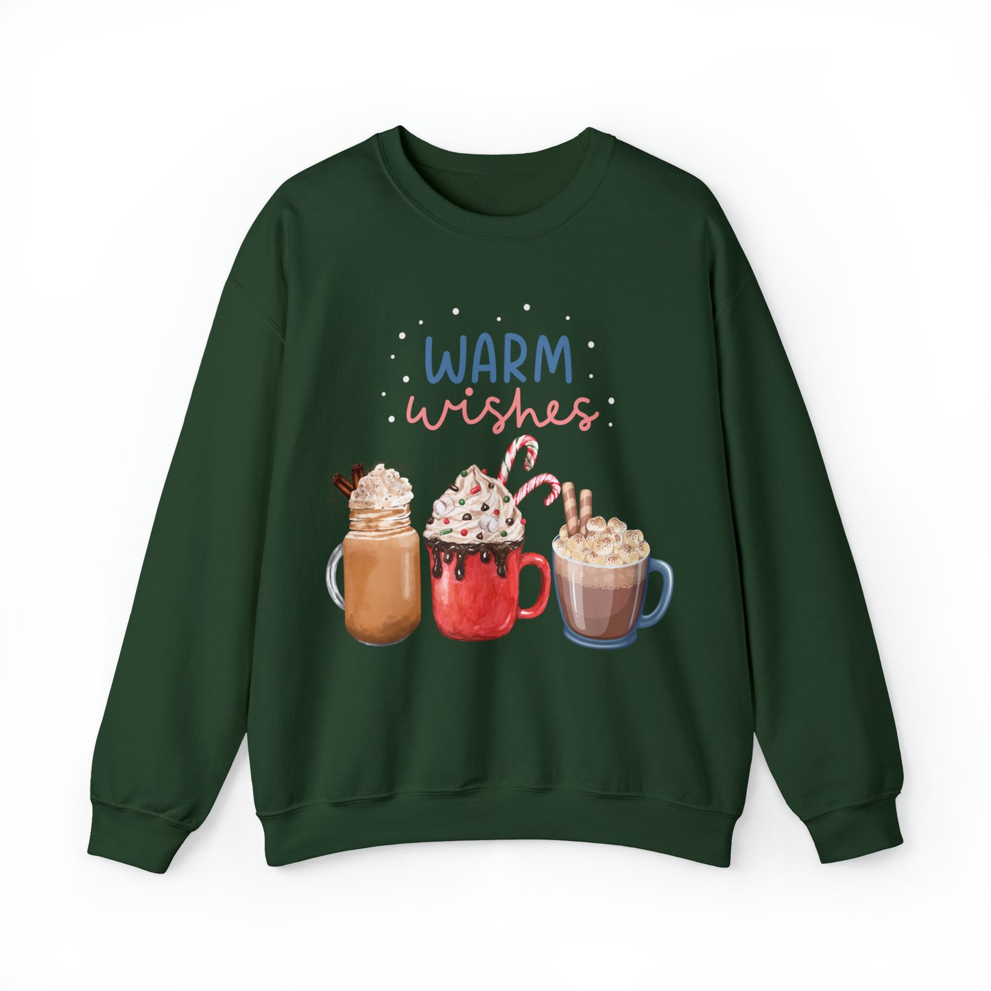 Warm Wishes with Coffee Sweatshirt, Winter Weather, Coffee Lovers Sweater, Warm Cozy Drinks Sweatshirt