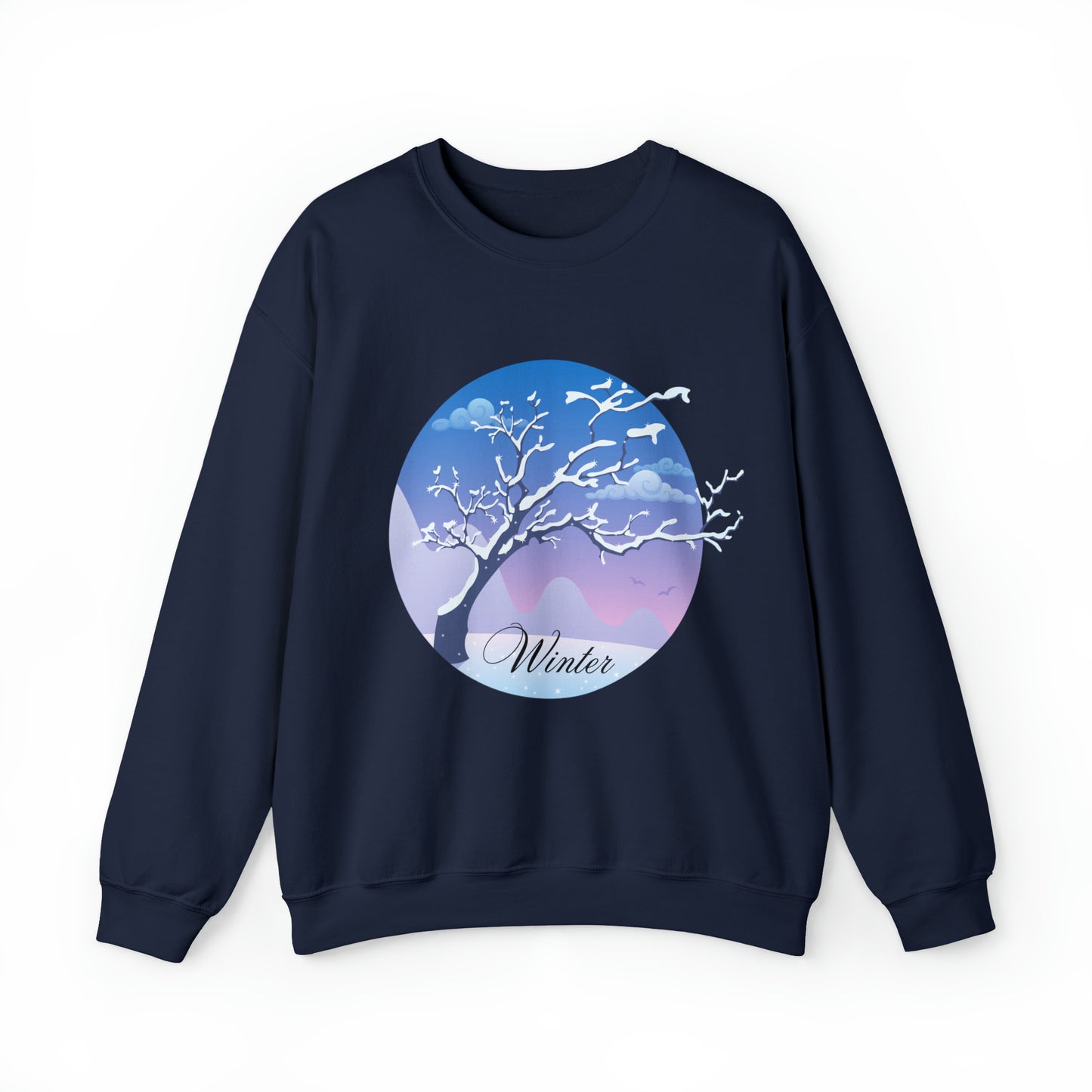 Winter Scene Sweatshirt, Beautiful Shirt, Gift for Her, Gift for Him, Winter Lover, Lovers of Snow, Unisex Sweatshirt