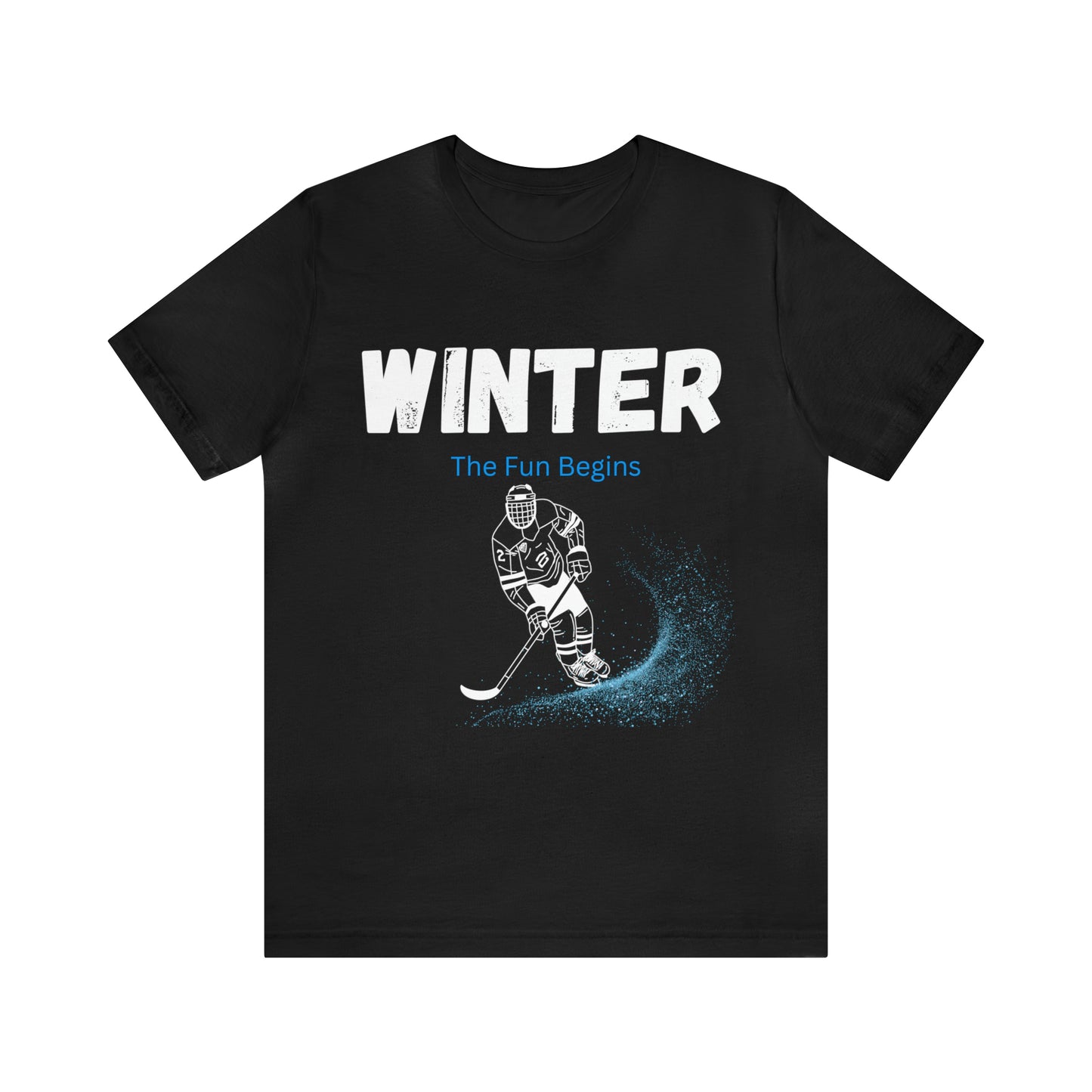 Hockey Fun T-shirt, Winter Sports Lovers Shirt, Holiday Season, Olympic Sports Fans, Unisex Tee