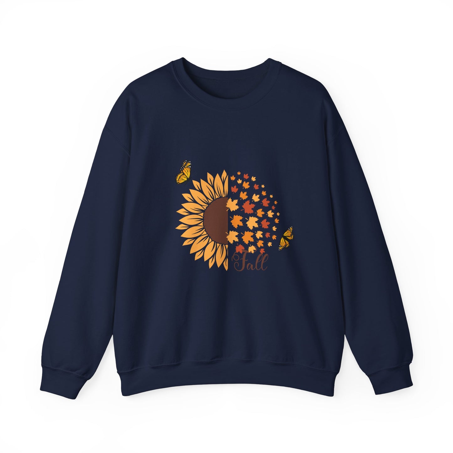 Fall Sunflower Butterflies Sweatshirt, Hello Autumn Shirt, Gift for Her, Gift for Him,Fall Vibes shirt Unisex Sweatshirt, Plus Sizes