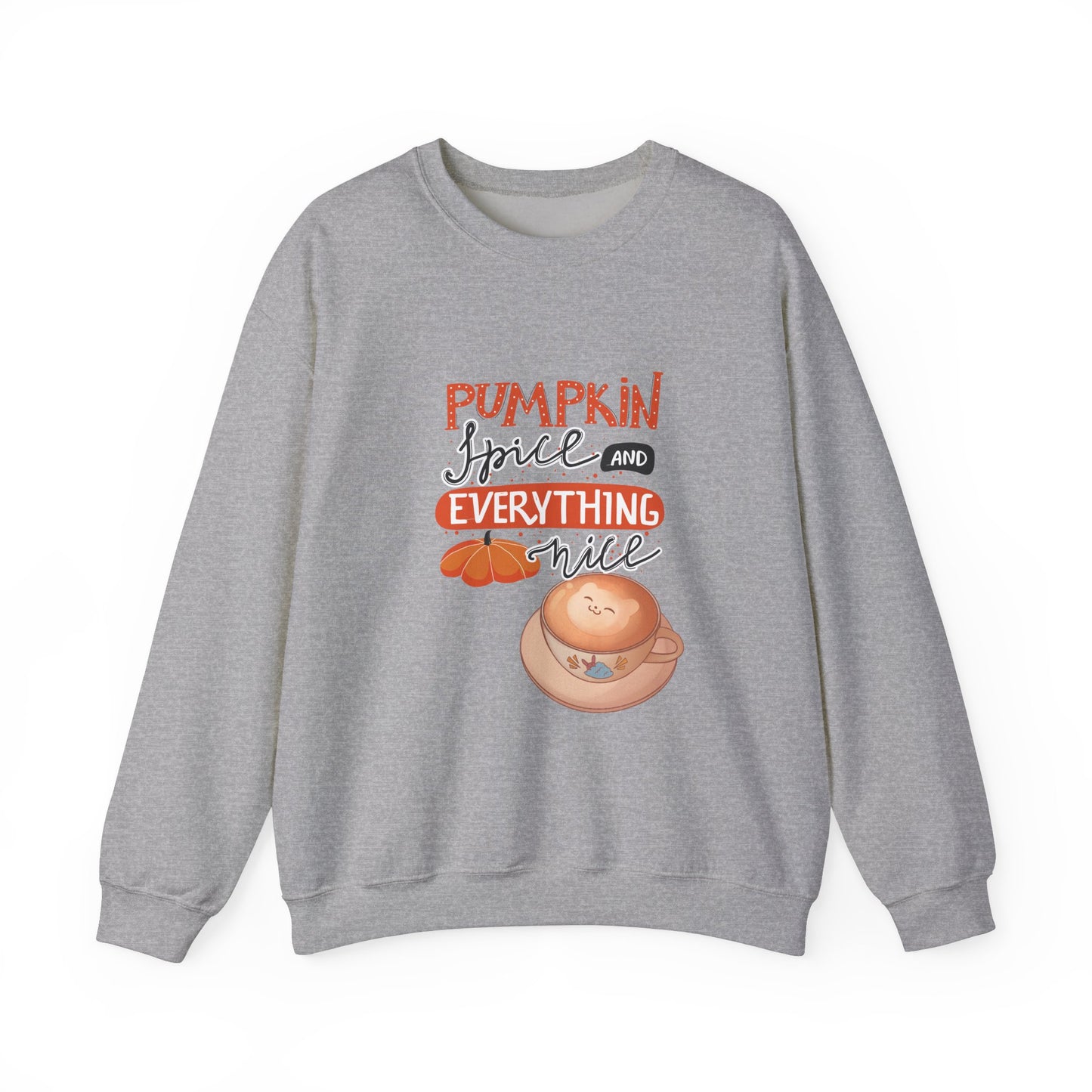 Pumpkin & Spice Coffee Lovers Sweatshirt, Gift for Her, Pumpkin Season Gift, Fall Lovers, Happy Autumn, Unisex Sweatshirt