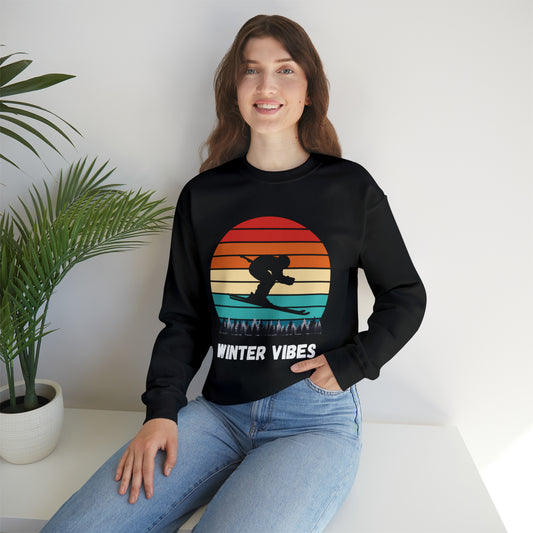 Winter Vibes Sweatshirt, Holiday Season, Winter Fun Sweatshirt, Olympic Sports, Winter Wonderland Sport Fun, Unisex Sweatshirt
