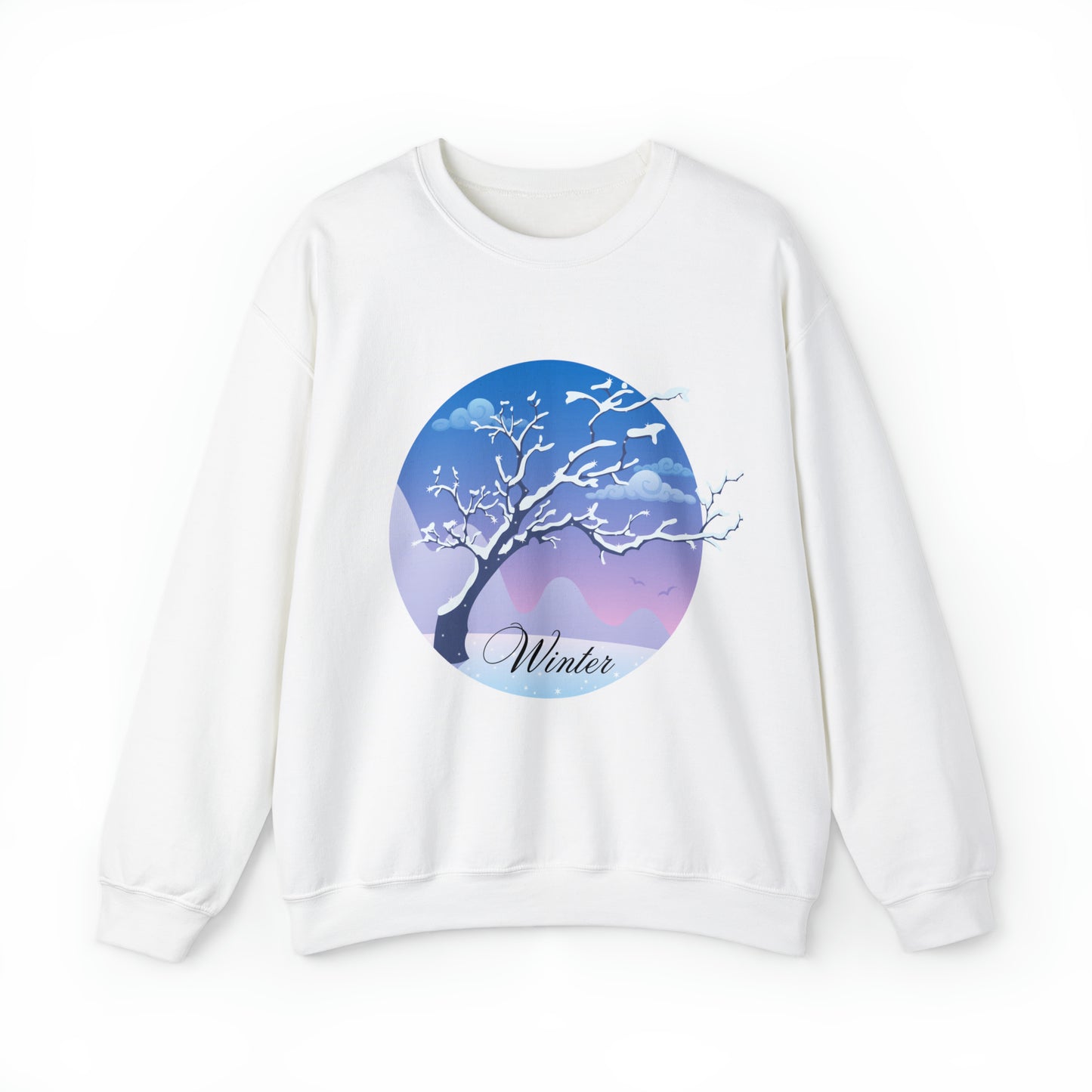 Winter Scene Sweatshirt, Beautiful Shirt, Gift for Her, Gift for Him, Winter Lover, Lovers of Snow, Unisex Sweatshirt