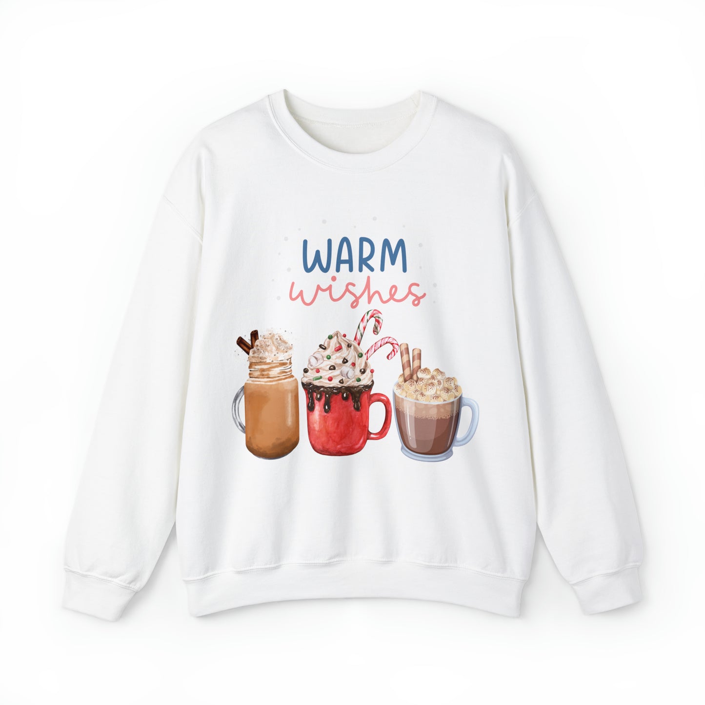 Warm Wishes with Coffee Sweatshirt, Winter Weather, Coffee Lovers Sweater, Warm Cozy Drinks Sweatshirt