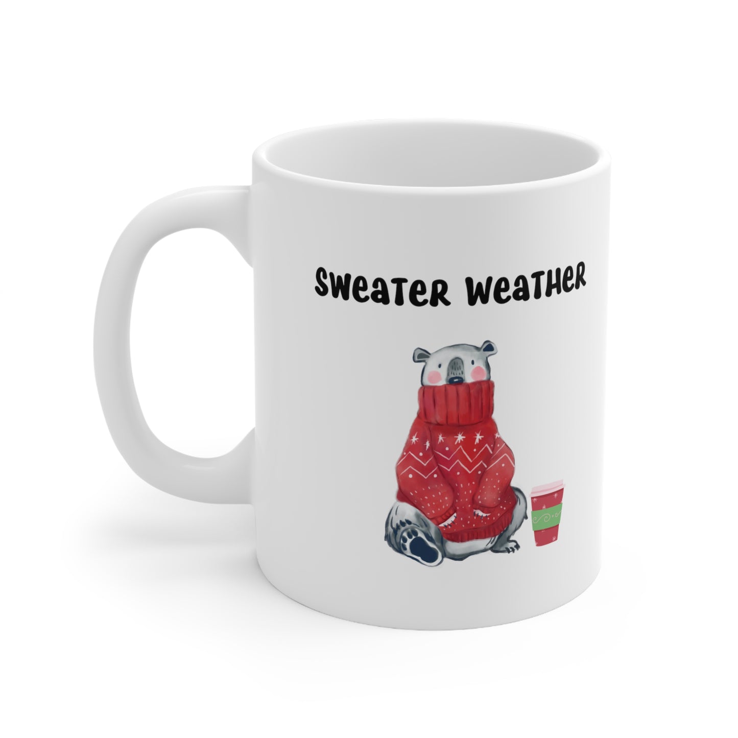Cute Polar Bear Sweater Weather Ceramic Mug 11oz