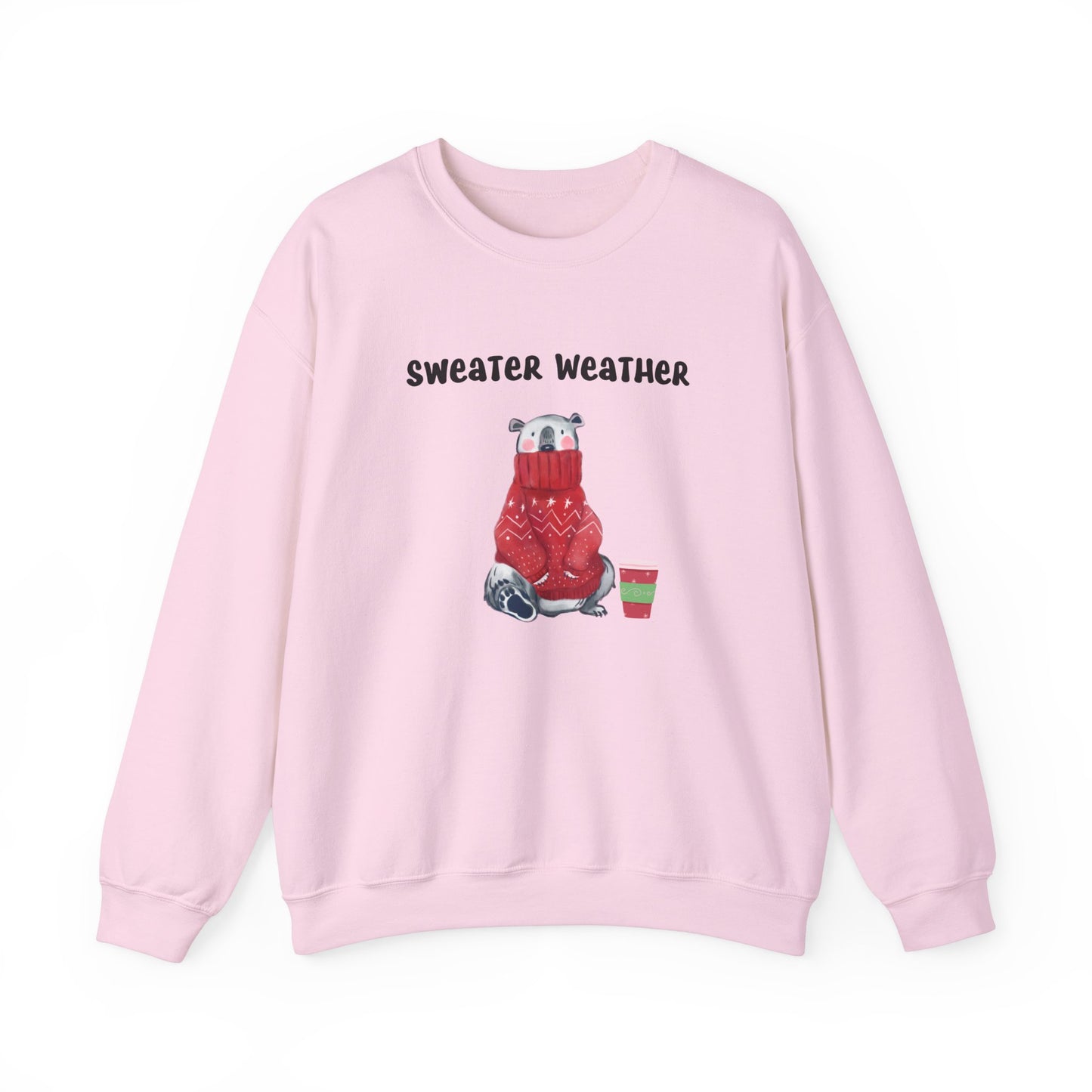 Sweater Weather Polar Bear Sweatshirt, Holiday Season, Winter Season Gift Idea, Unisex Sweatshirt