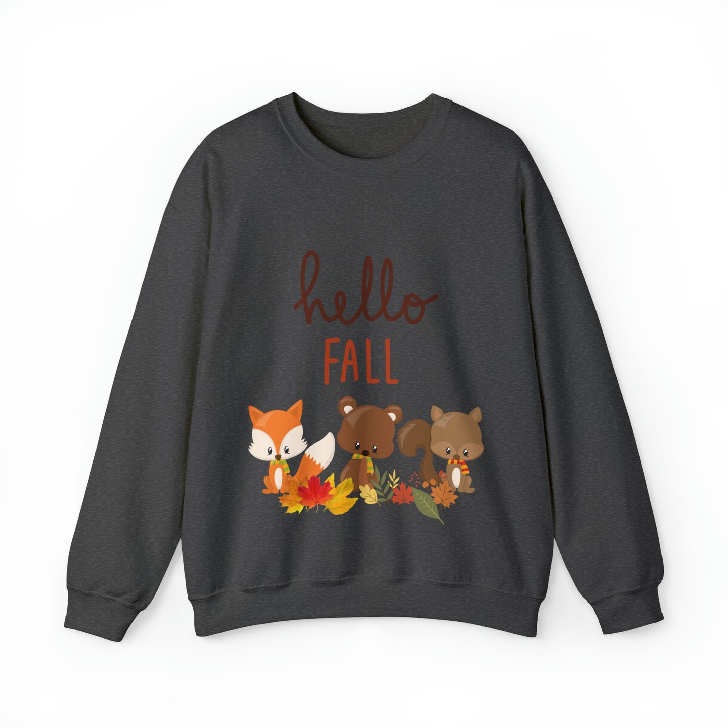 Hello Fall Critters Sweatshirt, Autumn Weather Sweatshirt, Fall Vibes, Happy Fall Shirt, Plus Sizes, Unisex Sweatshirt