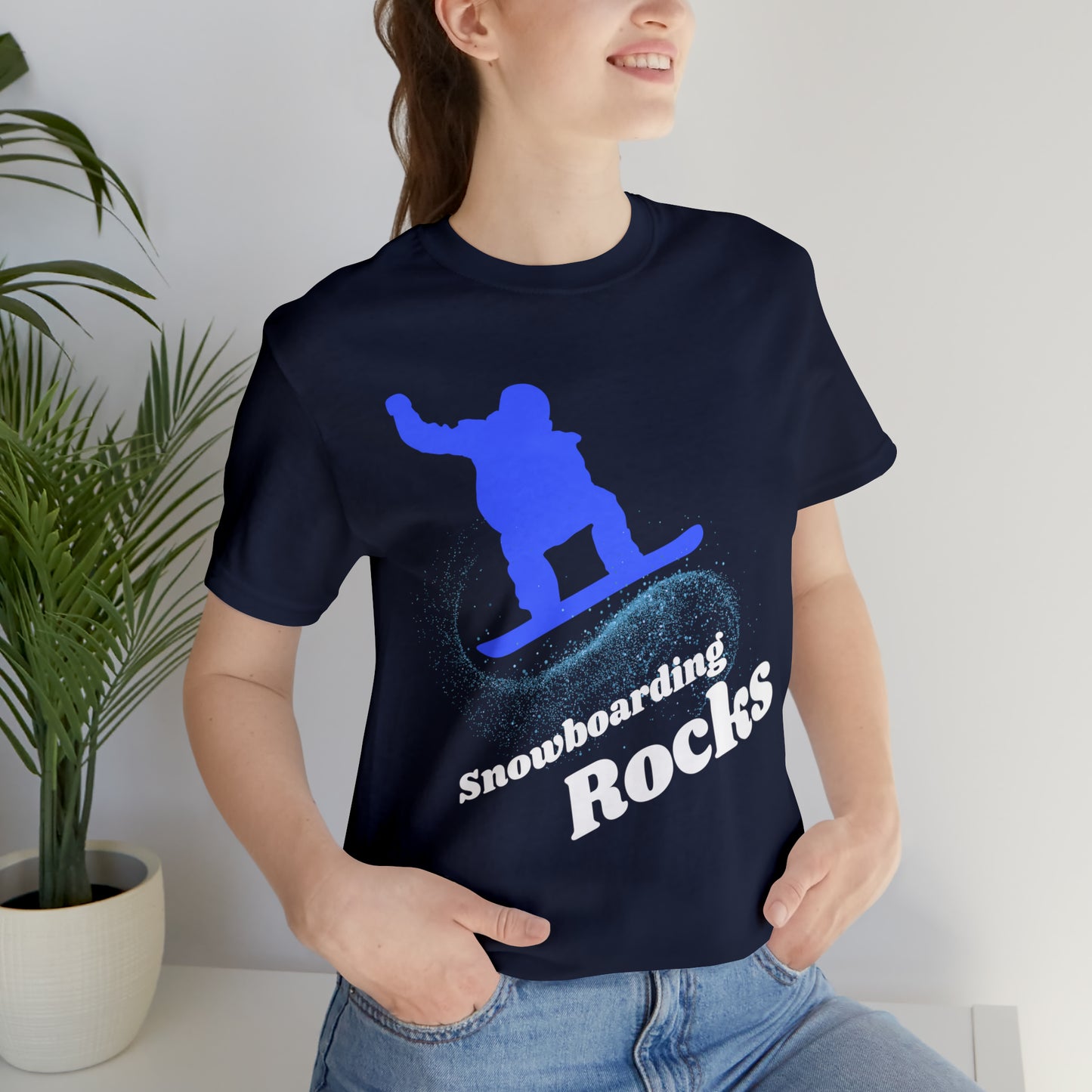 Snowboarding Rocks T-shirt, Winter Sports Shirt, Holiday Season Shirt, Olympic Sport, Snow Lovers, Unisex Tee