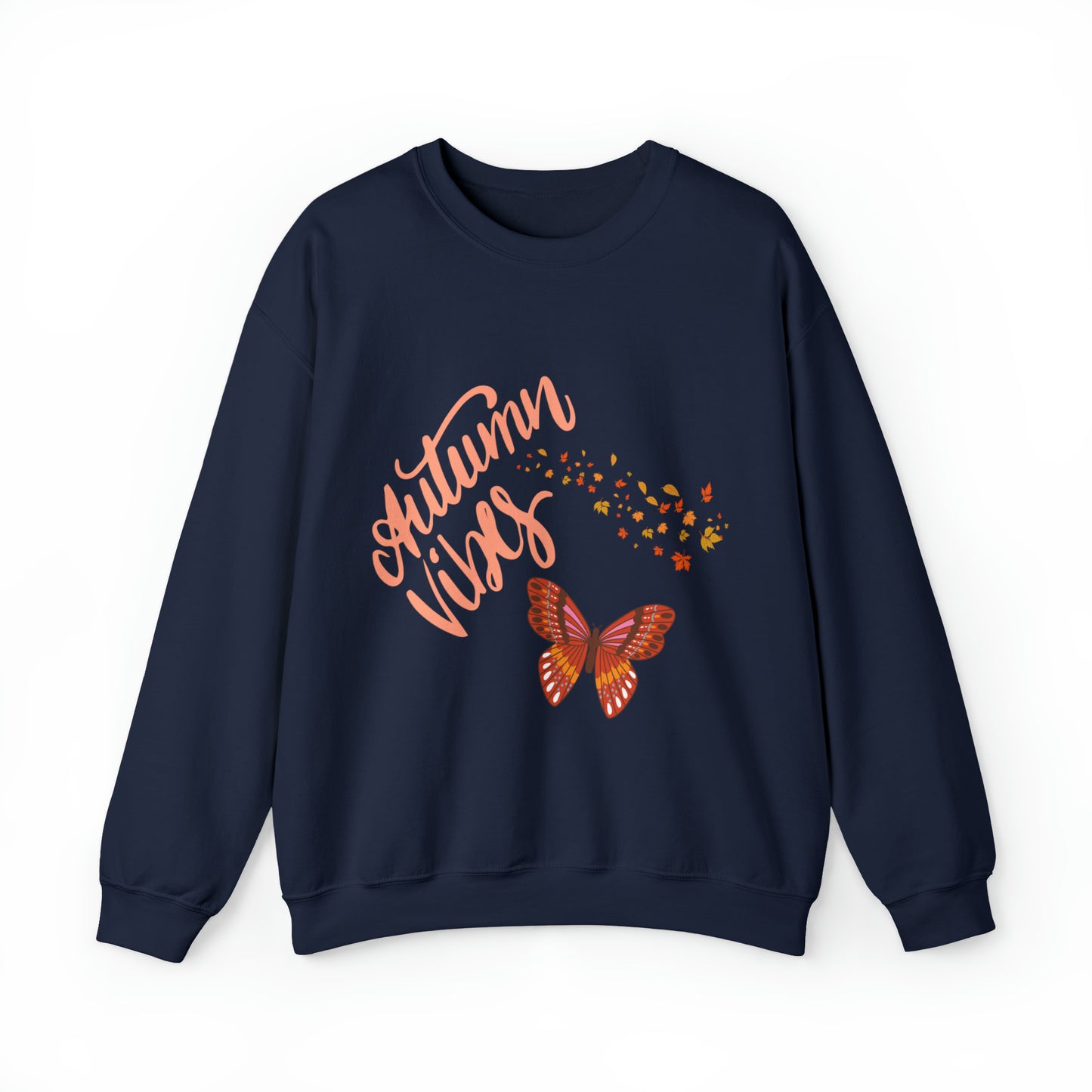Autumn Vibes with Butterfly Sweatshirt, Hello Fall Sweater,  Pumpkin Season, Gift for Her, Gift for Him, Plus Sizes Unisex