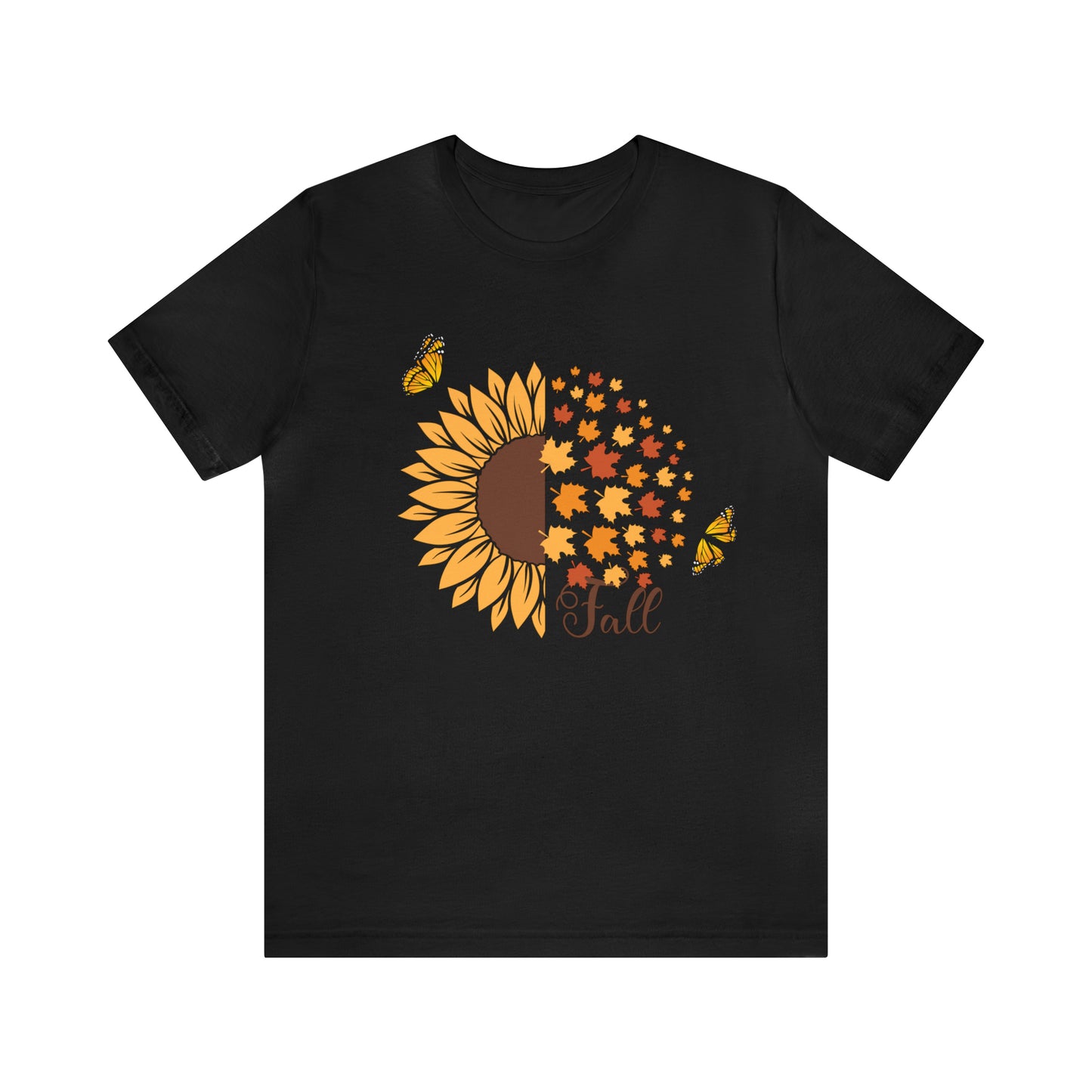 Fall Sunflower Shirt, Hello Fall T-shirt, Happy fall shirt, Pumpkin spice shirt, Plus sizes Unisex Tee