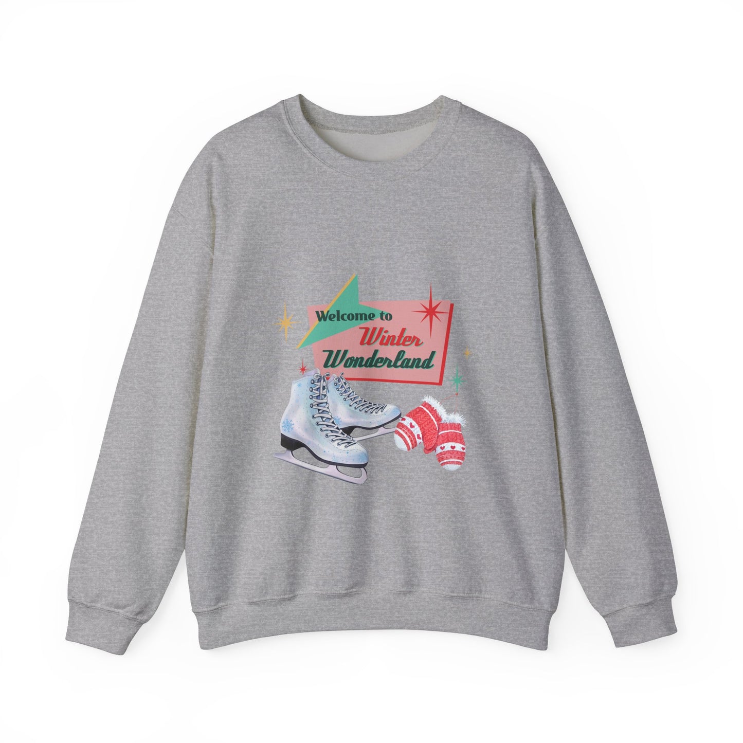 Welcome Winter Wonderland Sweatshirt, Holiday Fun shirt, Ice Skating Sweatshirt, Winter Sports Shirt, Plus Sizes