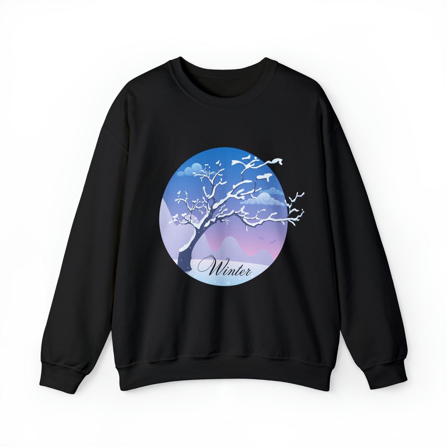 Winter Scene Sweatshirt, Beautiful Shirt, Gift for Her, Gift for Him, Winter Lover, Lovers of Snow, Unisex Sweatshirt
