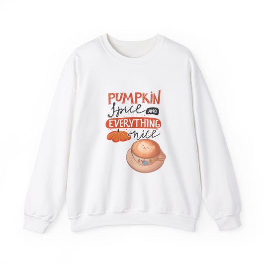 Pumpkin & Spice Coffee Lovers Sweatshirt, Gift for Her, Pumpkin Season Gift, Fall Lovers, Happy Autumn, Unisex Sweatshirt