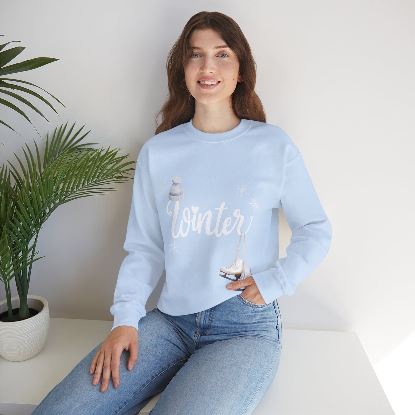 Winter Fun, Skater Sweatshirt, Winter Holiday, Skaters Mom, Winter Sport Sweatshirt