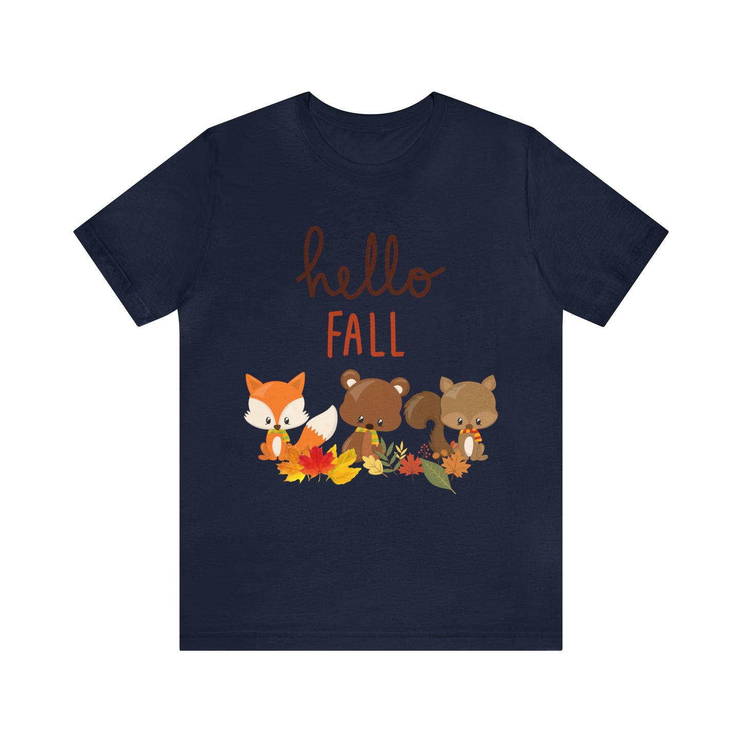 Hello Fall Critters T-shirt, Autumn Season Lovers shirt, Love Fall Tee, Pumpkin Season, Teachers Fall T-shirt, Plus Sizes, Unisex Tee