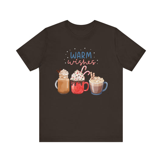 Warm Wishes Coffee T-shirt, Fall Season, Winter Season Shirt, Coffee Lovers, Unisex Tee