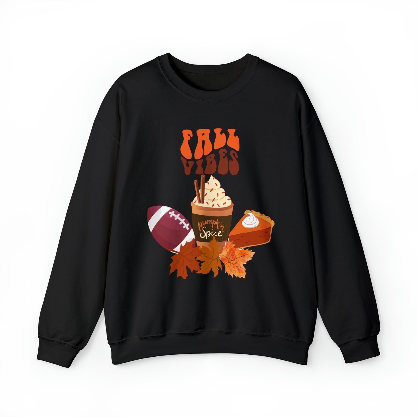 Fall Vibes Sweatshirt, Pumpkin Spice Season, Football Season, Coffee Lovers, Gift for Friend, Autumn Season Lovers, Plus Sizes, Unisex Sweatshirt