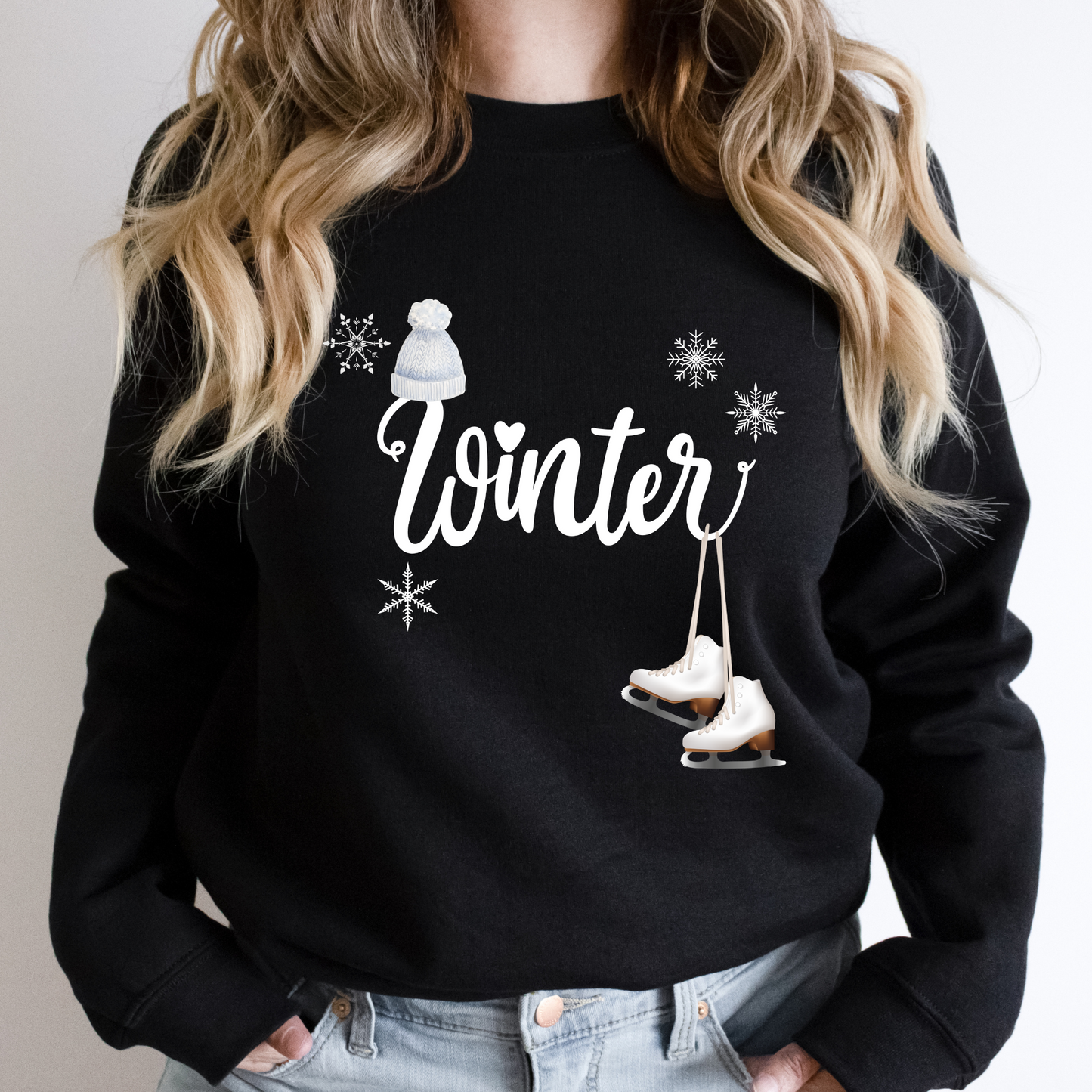 Winter Fun, Skater Sweatshirt, Winter Holiday, Skaters Mom, Winter Sport Sweatshirt
