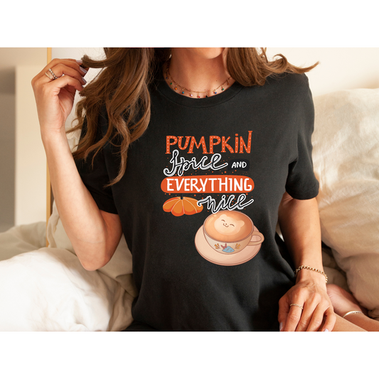 Pumpkin and Spice T-shirt, Hello Autumn, Happy Fall Shirt, Happy Autumn T-shirt, Pumpkin Season, Unisex Tee