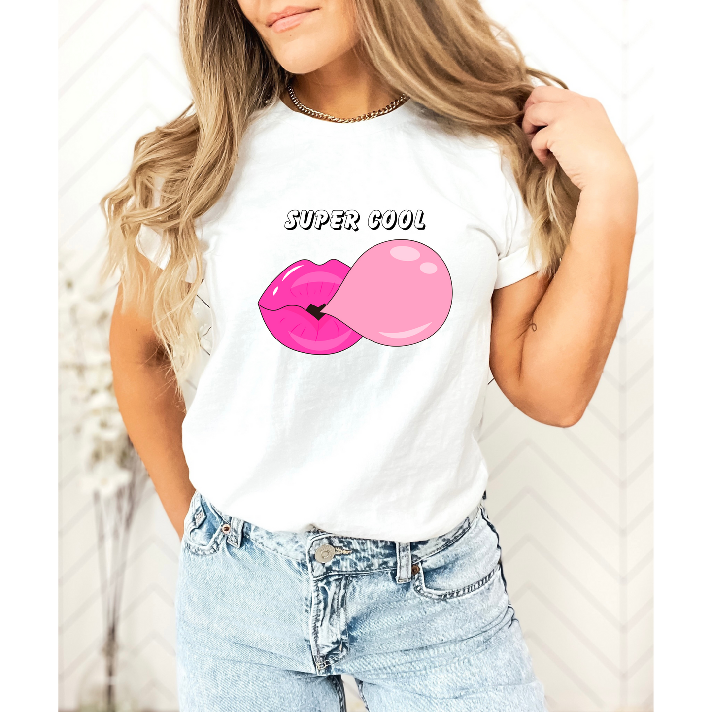 Bubble Gum So Cool T-shirt Gift for Her Fun Message Shirt