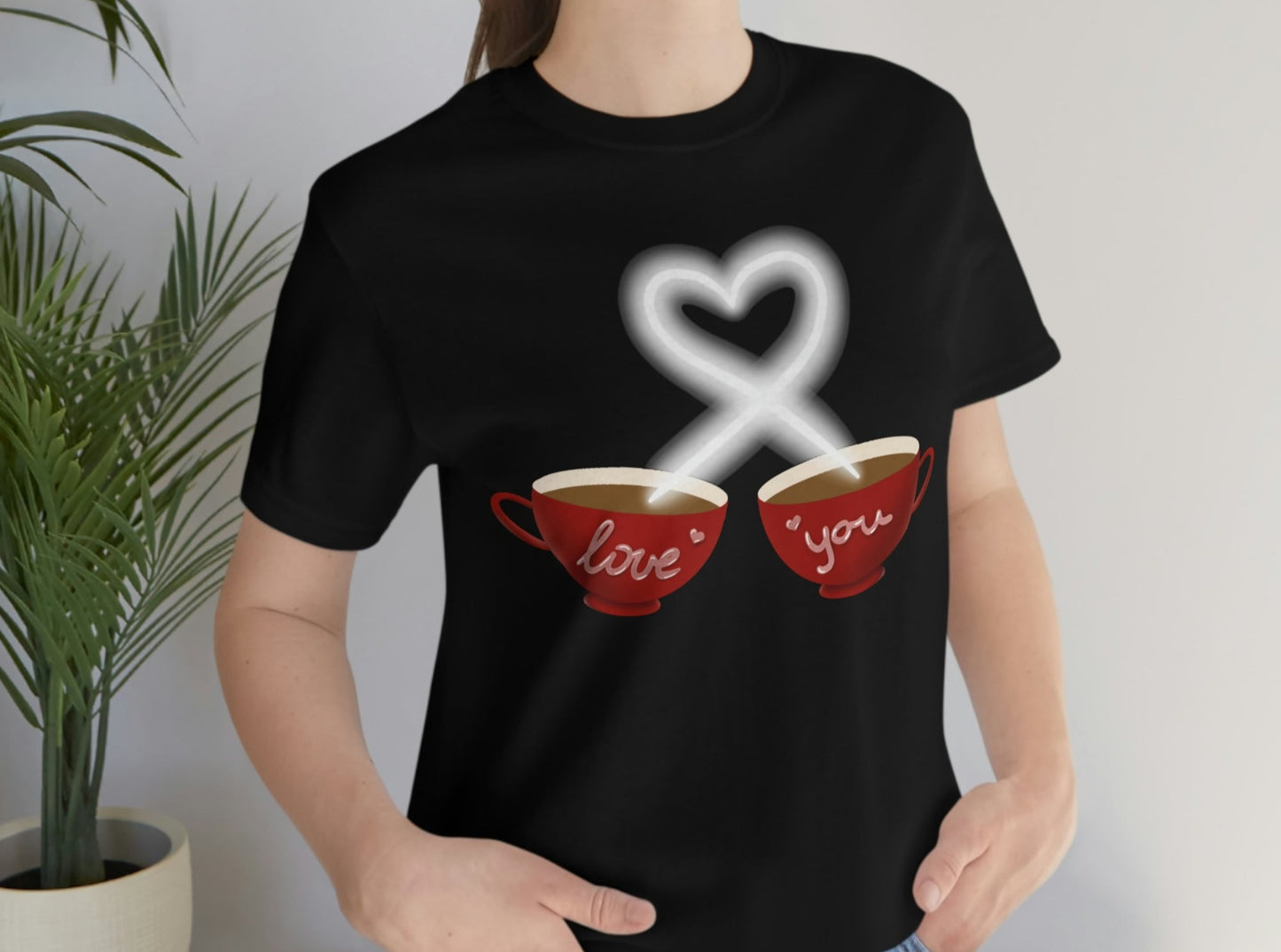 Love you Coffee T-shirt, Coffee Lovers, Couple Shirt, Love with Heart, Unisex Shirt, Plus Size