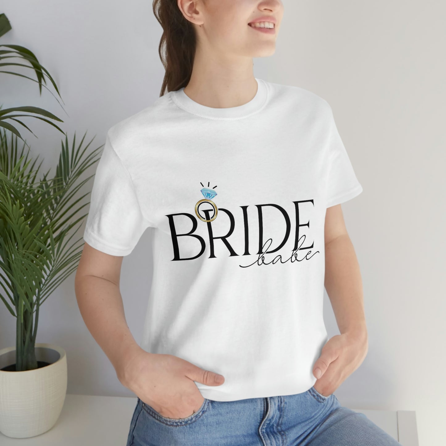 Bride Babe with Diamond Ring T-shirt, Wedding Tee, Bride-To-Be T-shirt, Unisex, Bridesmaids